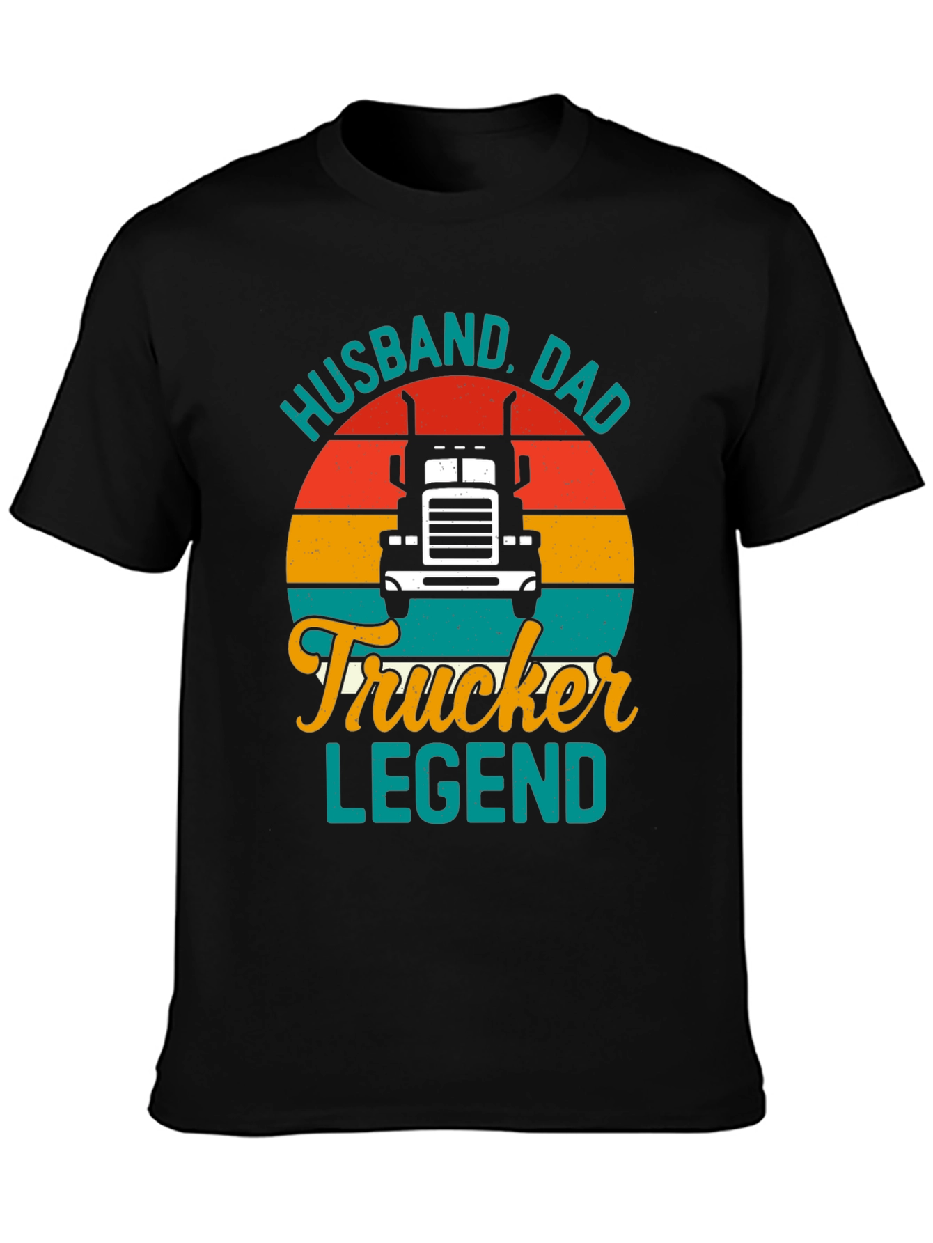 Husband Dad Trucker Legend Graphic T-Shirt