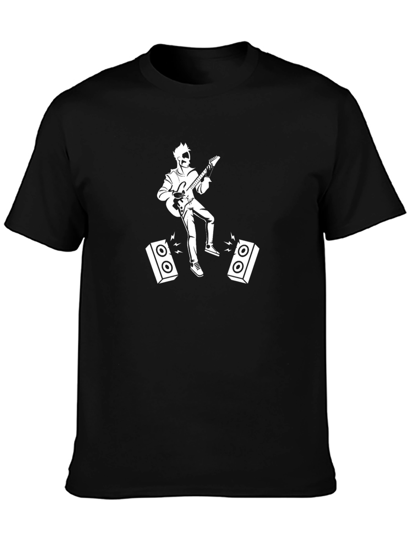 Rock Star Graphic Tee - Black Cotton T-Shirt