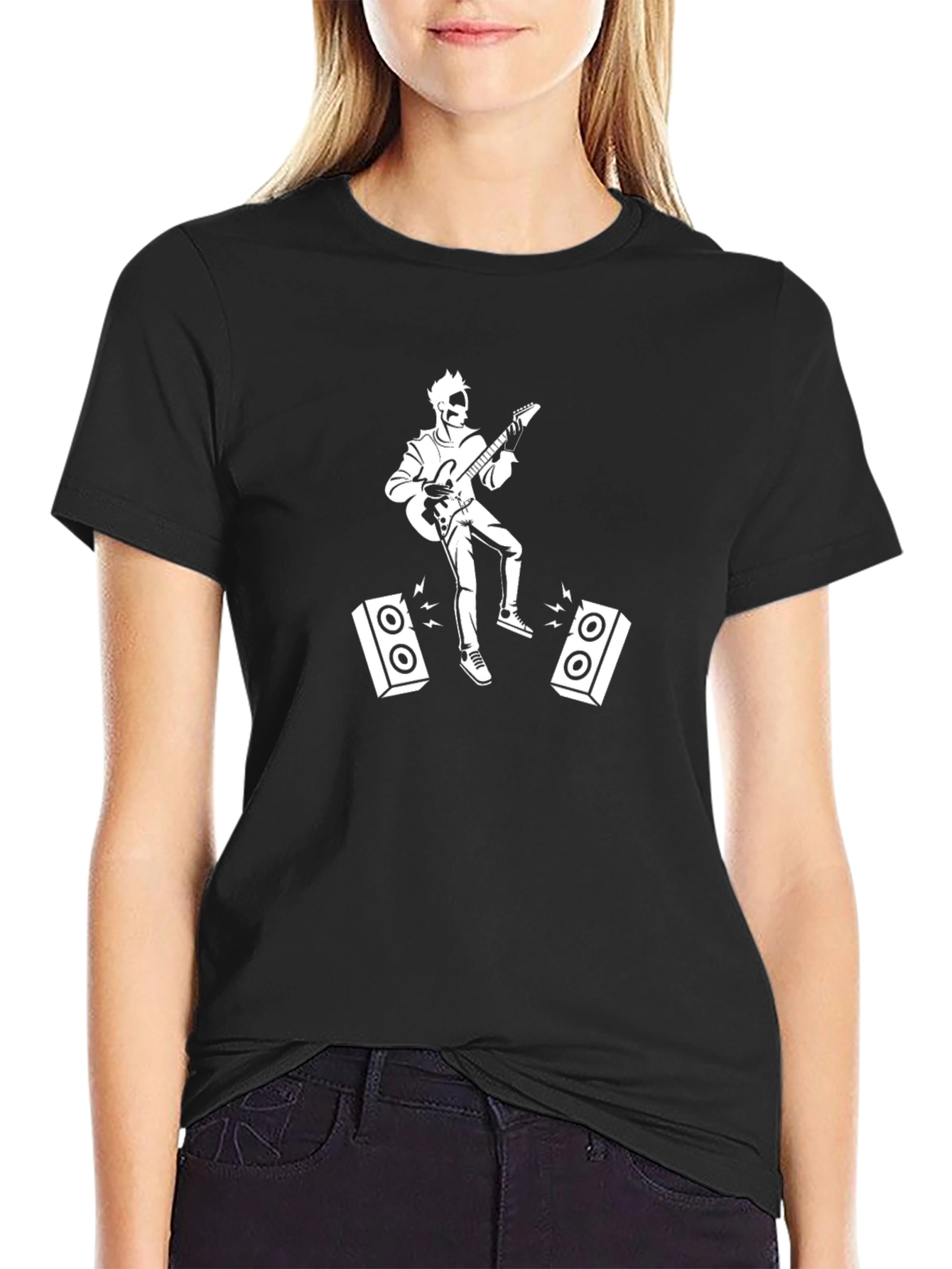 Rock Star Graphic Tee - Black Cotton T-Shirt