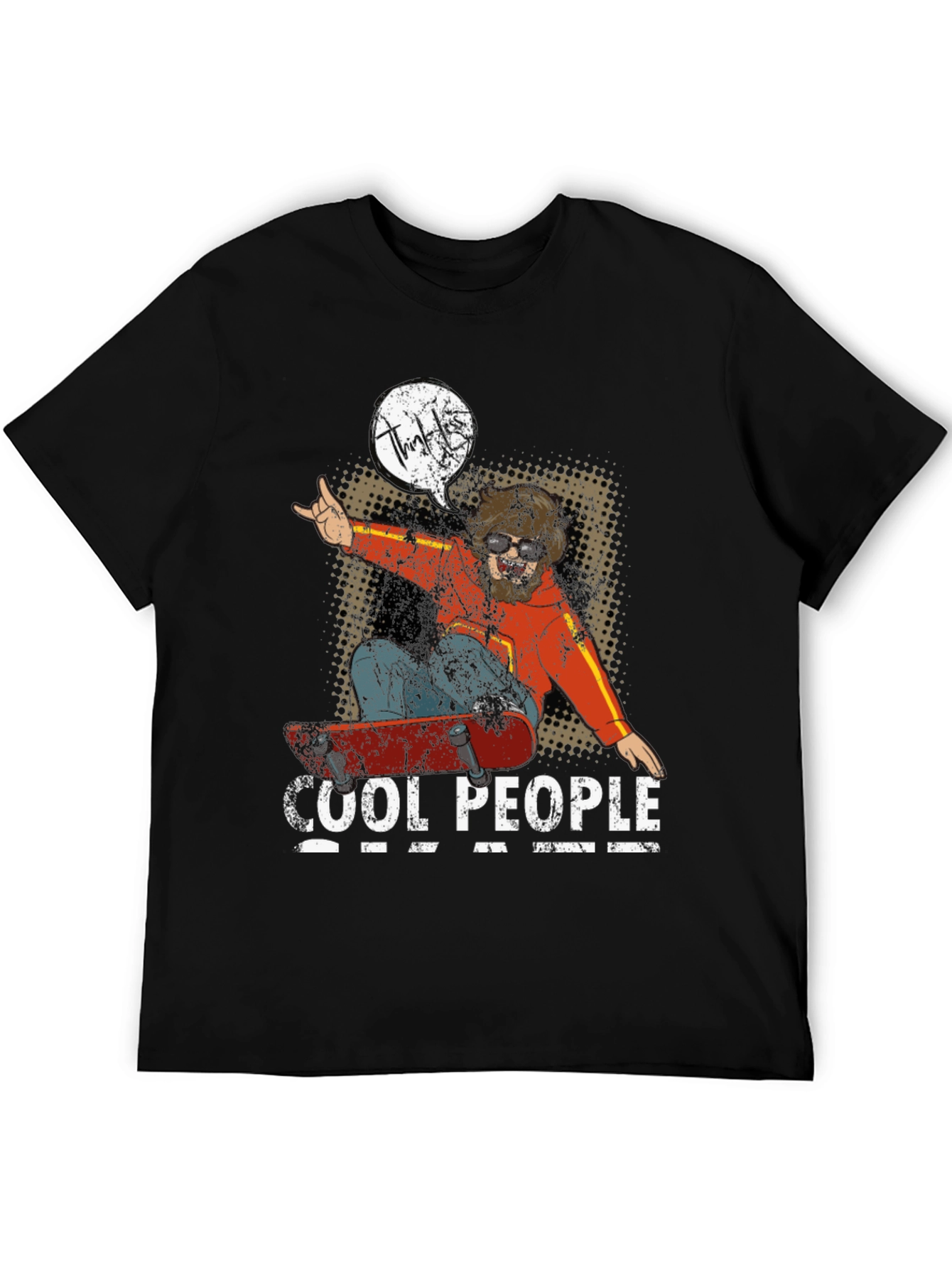 Cool People Skateboard Graphic Tee