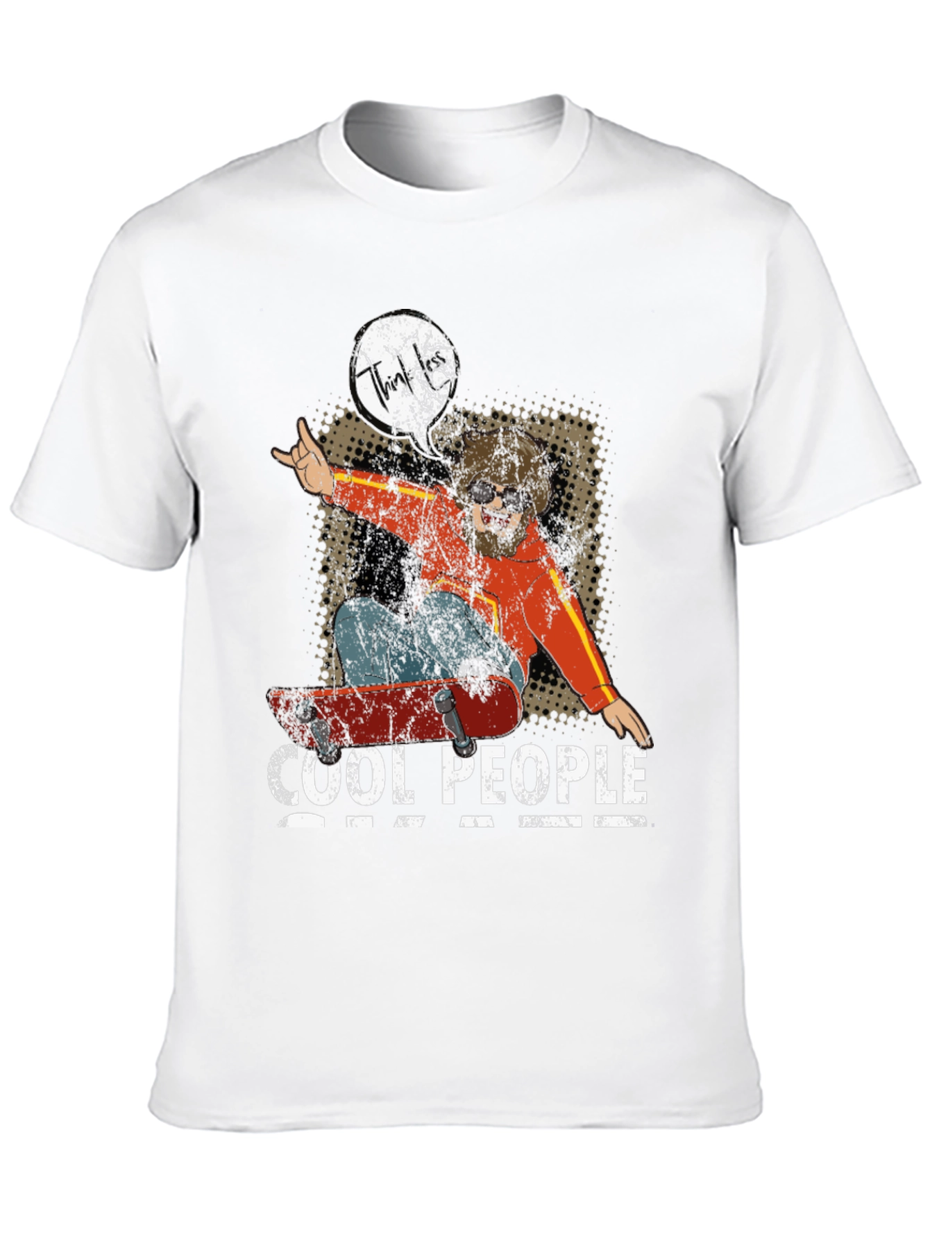 Cool People Skateboard Graphic Tee