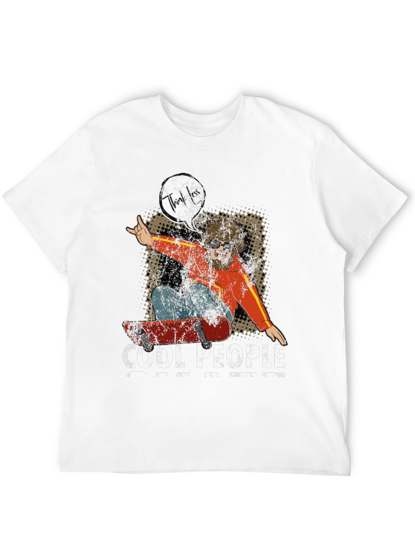 Cool People Skateboard Graphic Tee