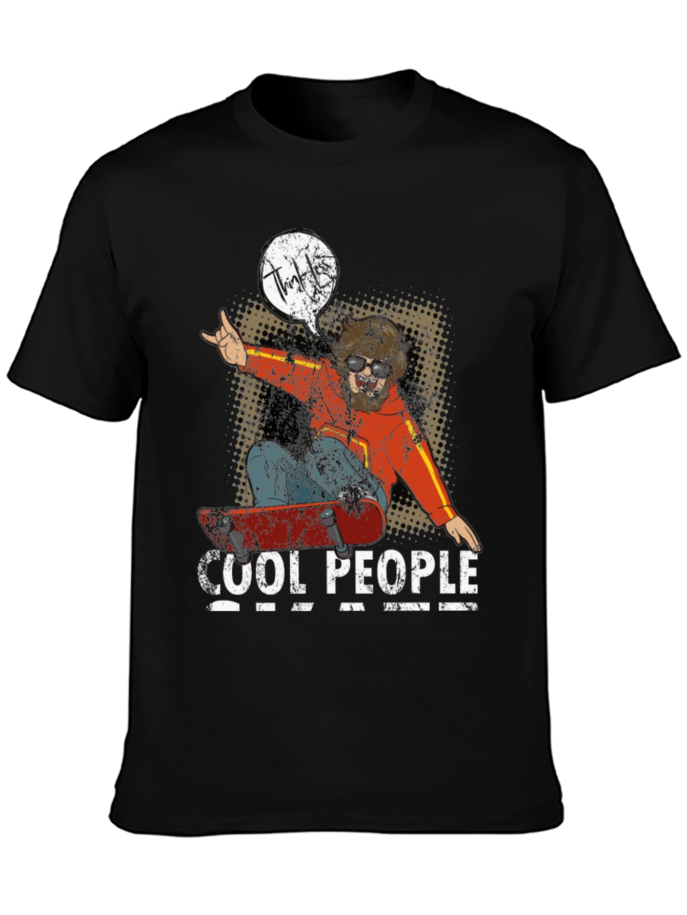 Cool People Skateboard Graphic Tee