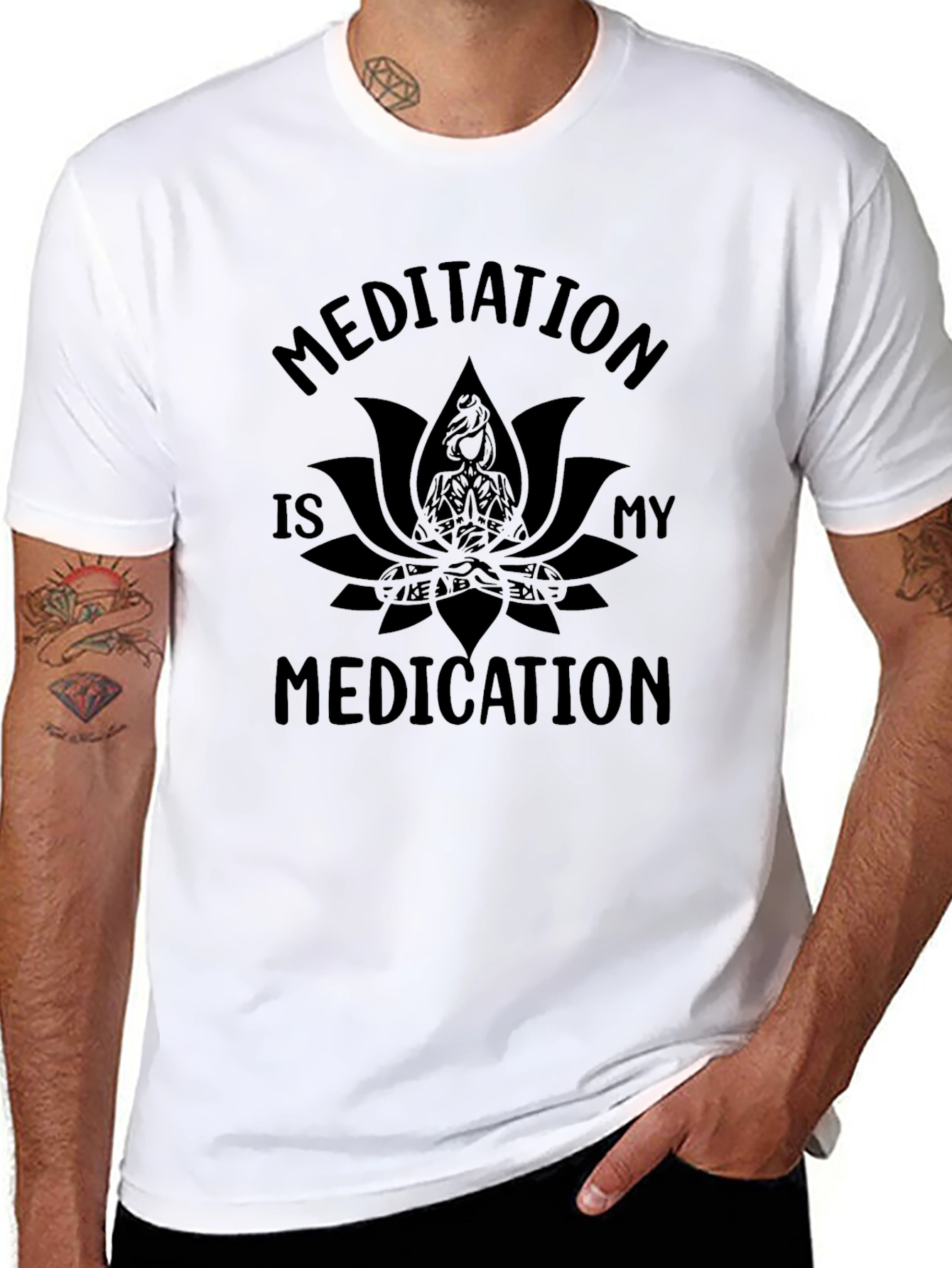 Meditation Is My Medication Graphic T-Shirt
