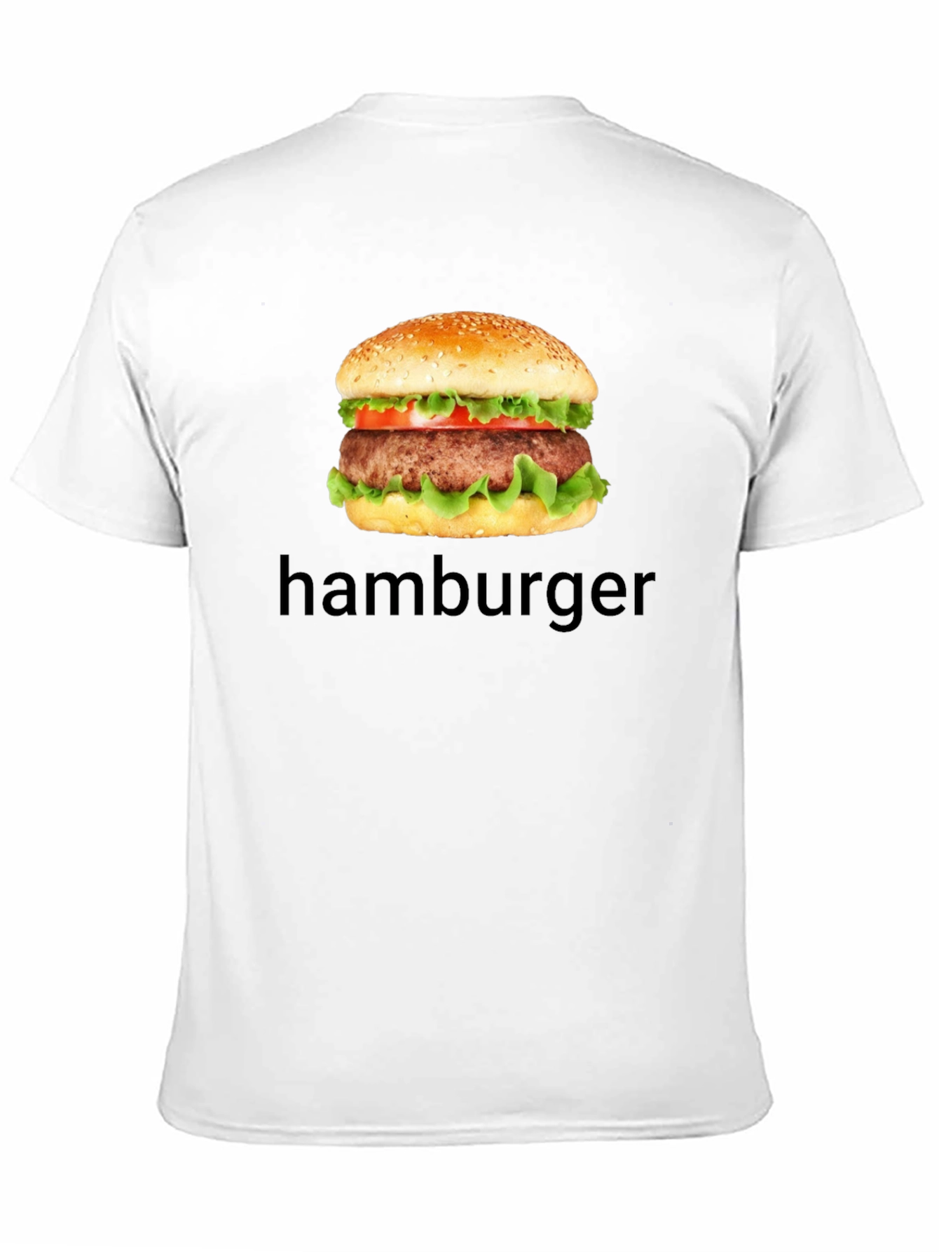Hamburger Graphic T-Shirt - Casual Black Tee