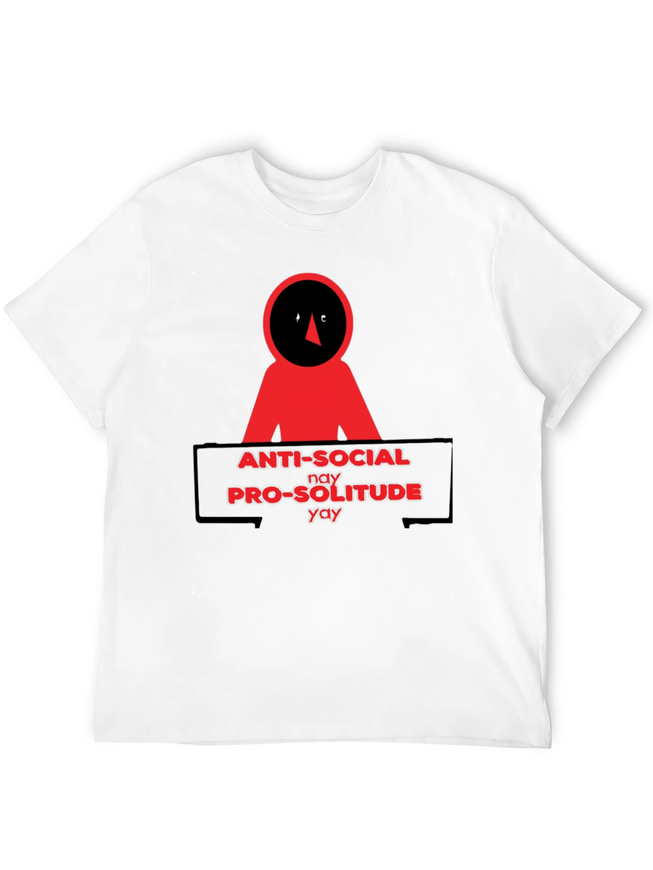 Anti-Social Pro-Solitude Graphic T-Shirt