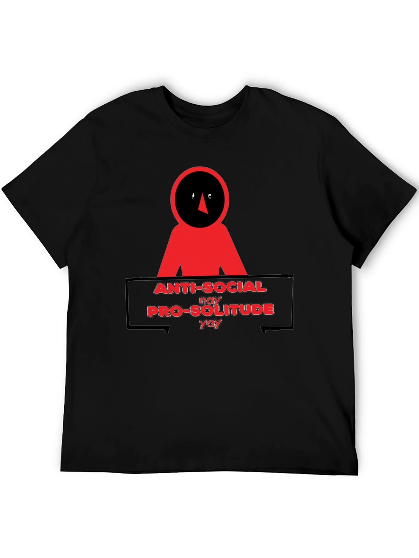 Anti-Social Pro-Solitude Graphic T-Shirt