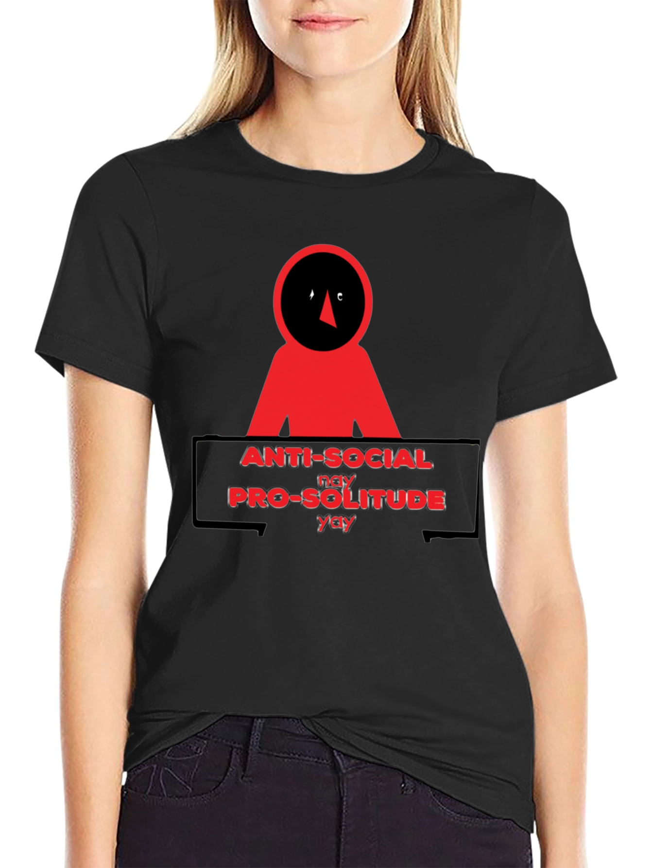 Anti-Social Pro-Solitude Graphic T-Shirt