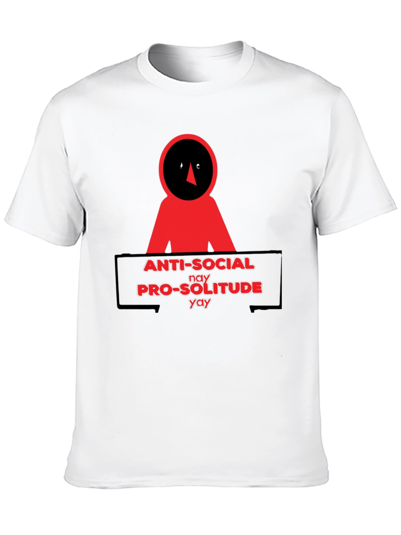 Anti-Social Pro-Solitude Graphic T-Shirt