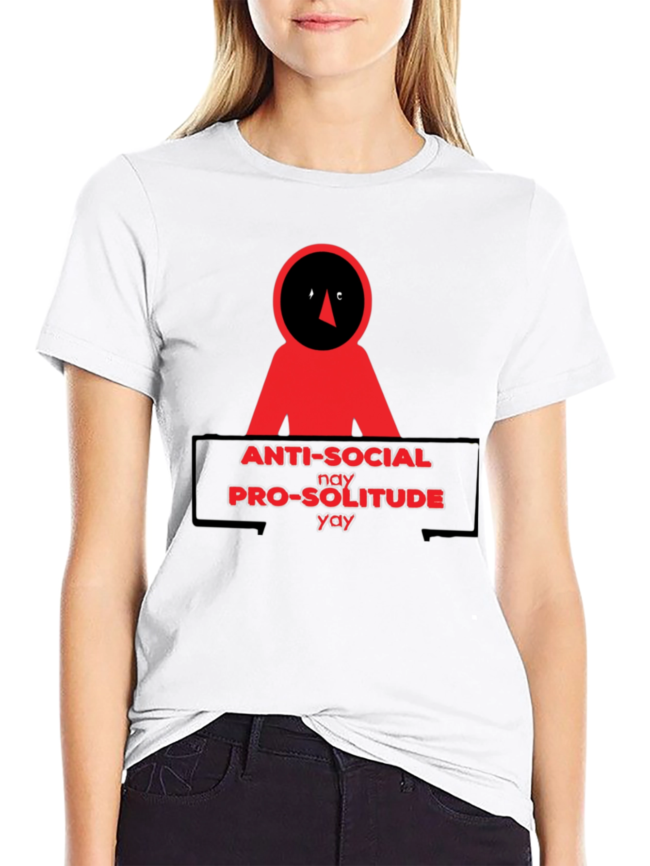 Anti-Social Pro-Solitude Graphic T-Shirt