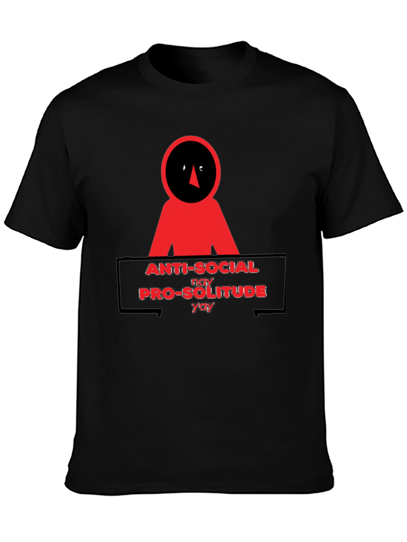 Anti-Social Pro-Solitude Graphic T-Shirt