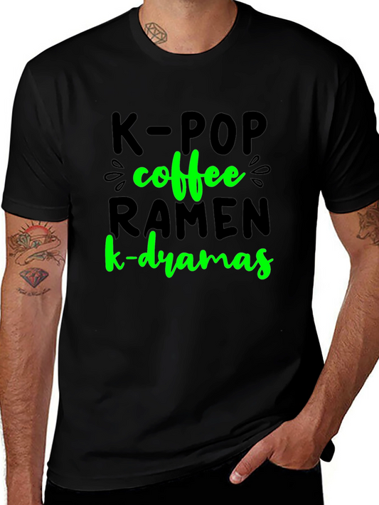 K-POP Coffee Ramen K-Dramas T-Shirt