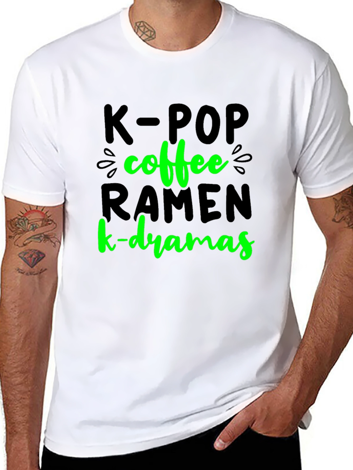 K-POP Coffee Ramen K-Dramas T-Shirt
