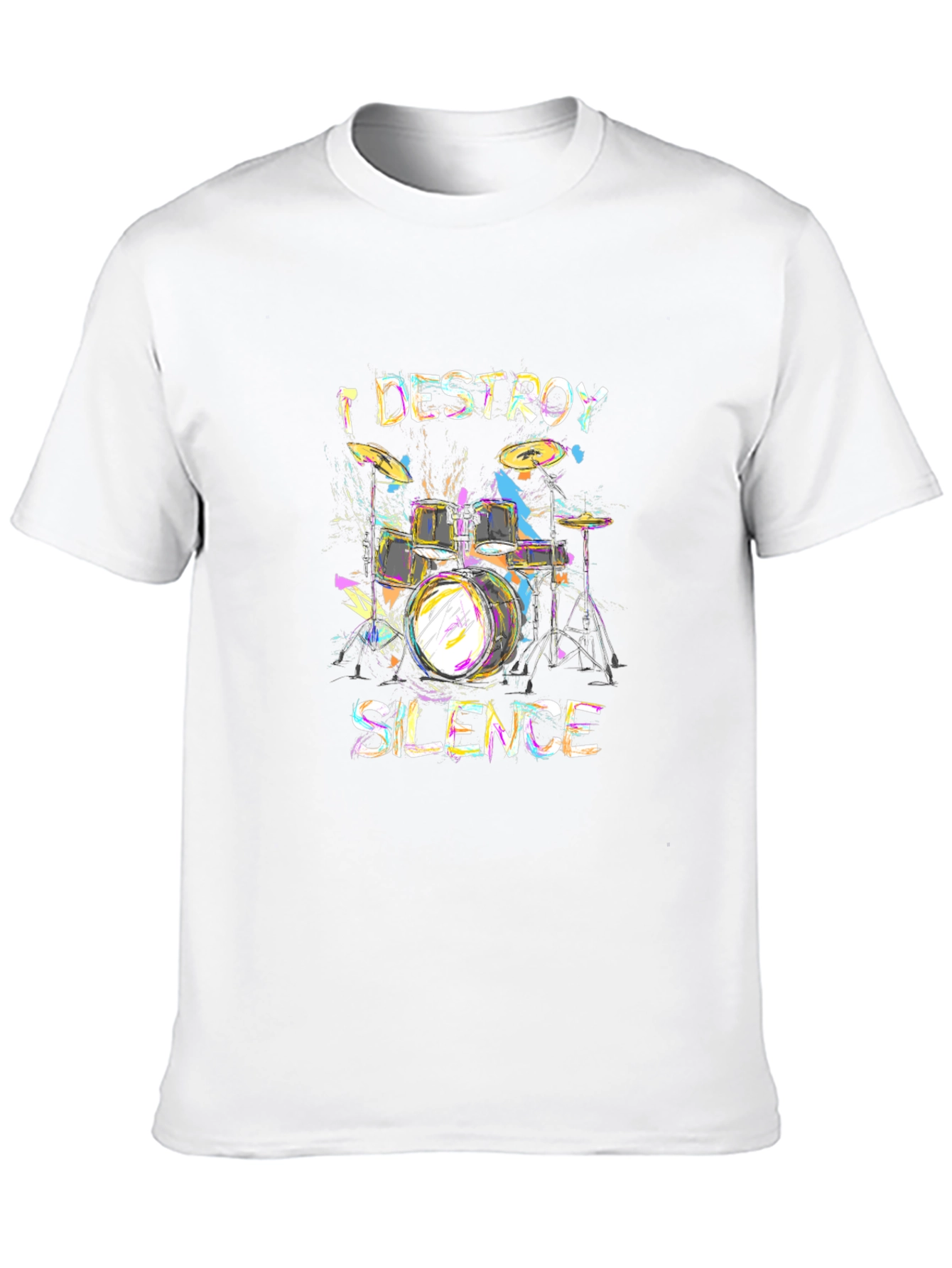 I Destroy Silence Drum Set Graphic Tee