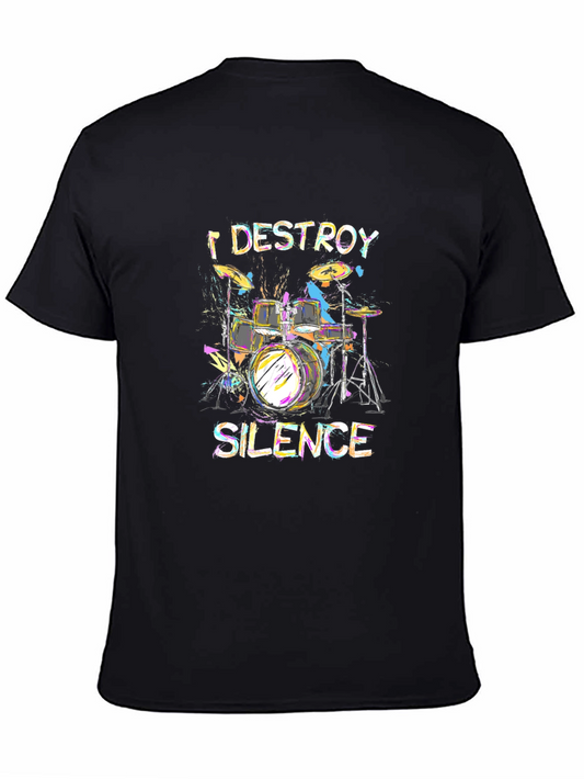 I Destroy Silence Drum Set Graphic Tee