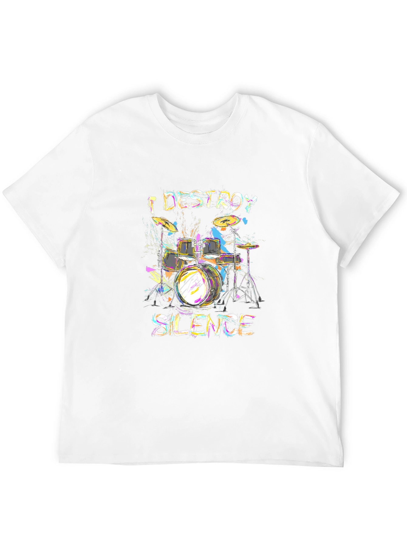 I Destroy Silence Drum Set Graphic Tee
