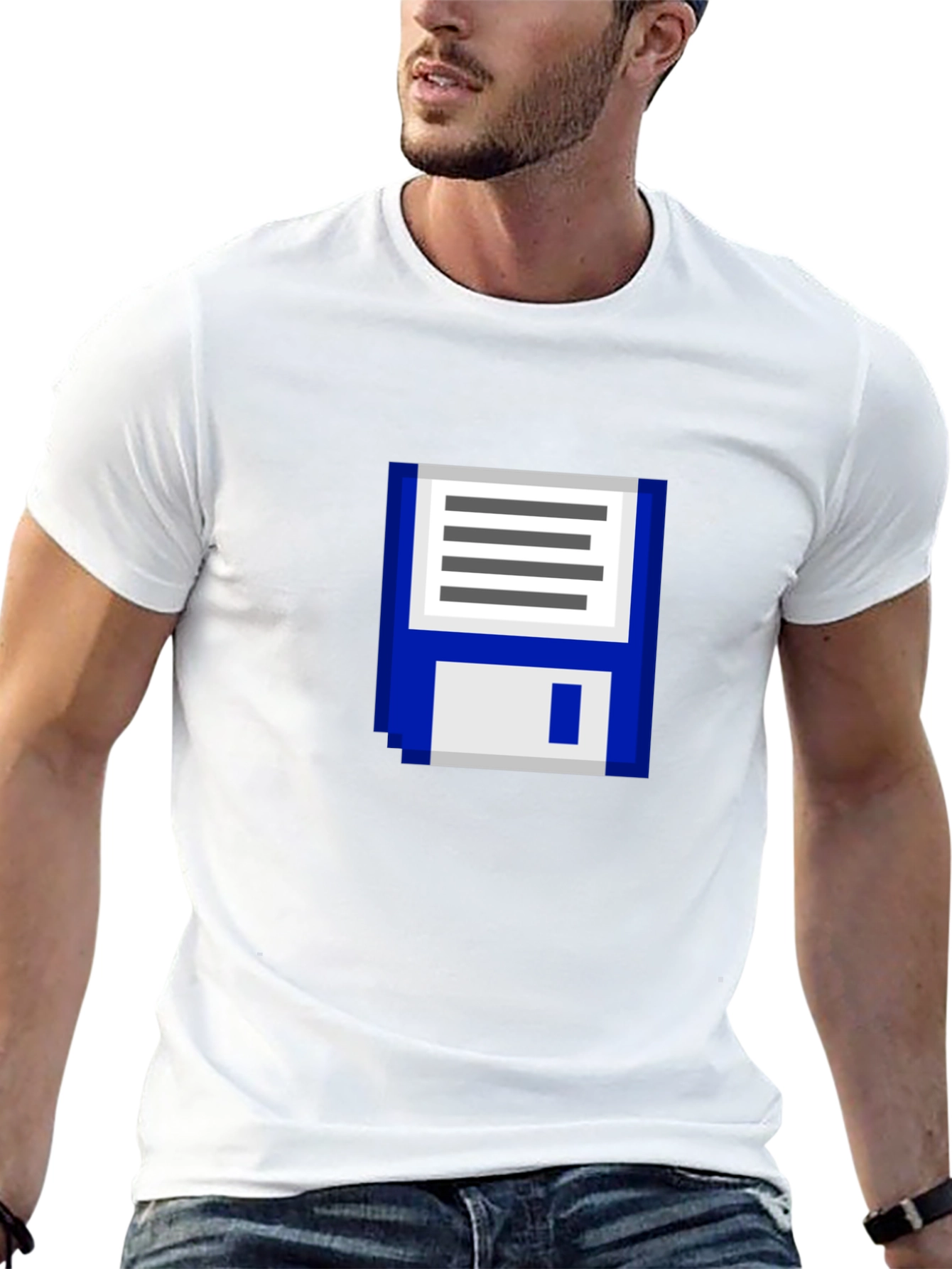 Pixel Floppy Disk T-Shirt - Retro Tech Style