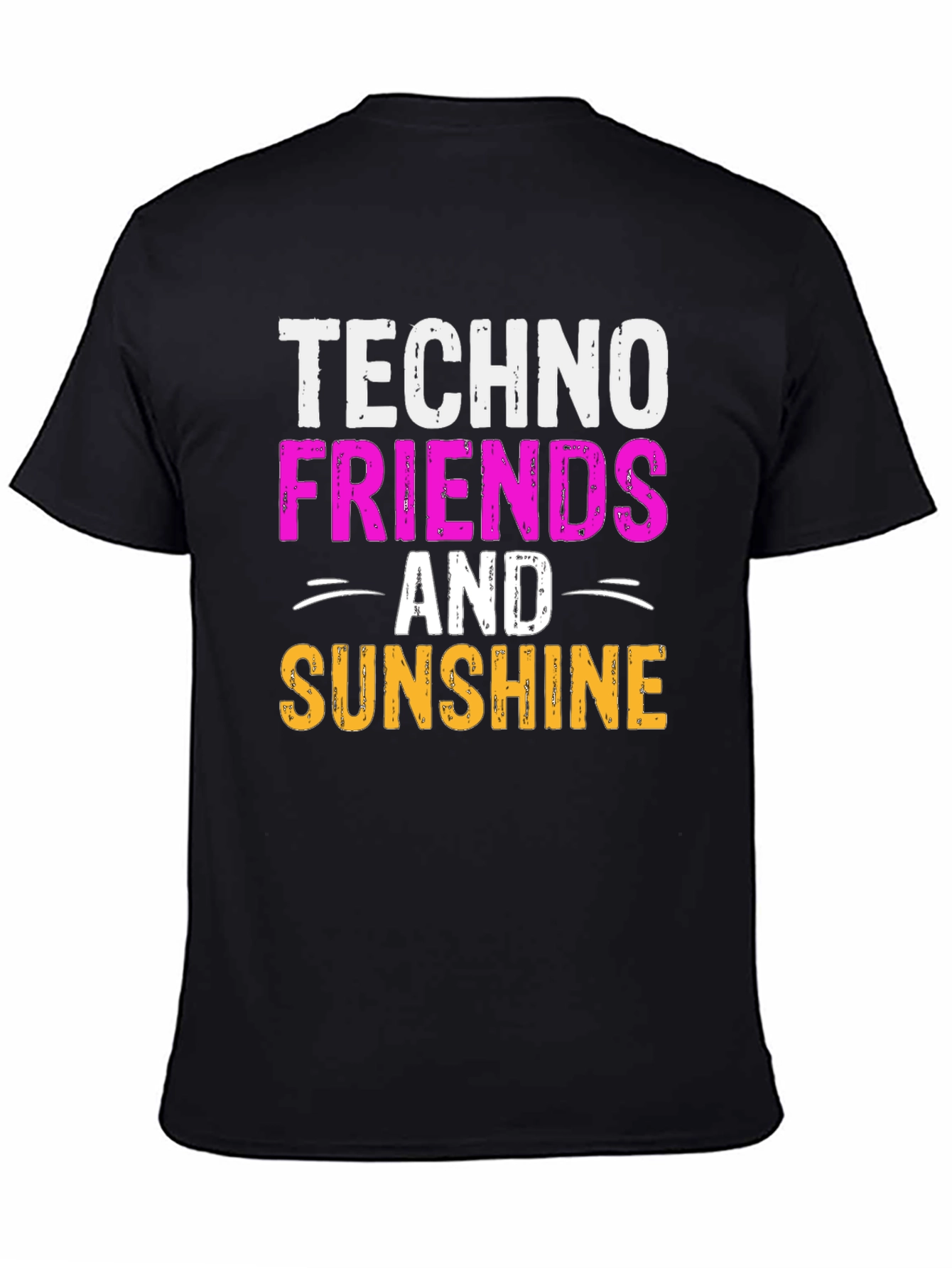 Techno Friends & Sunshine Graphic T-Shirt