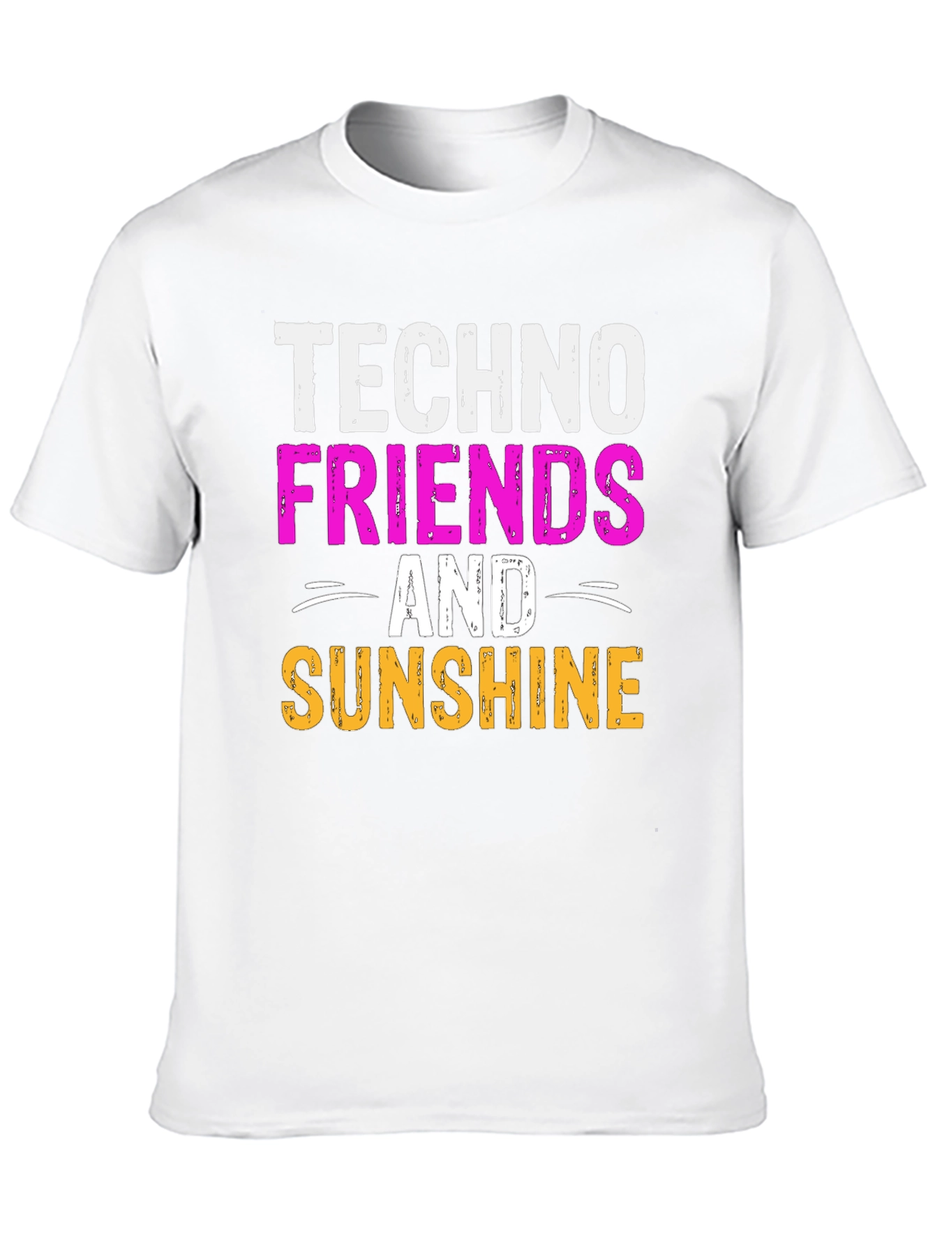 Techno Friends & Sunshine Graphic T-Shirt