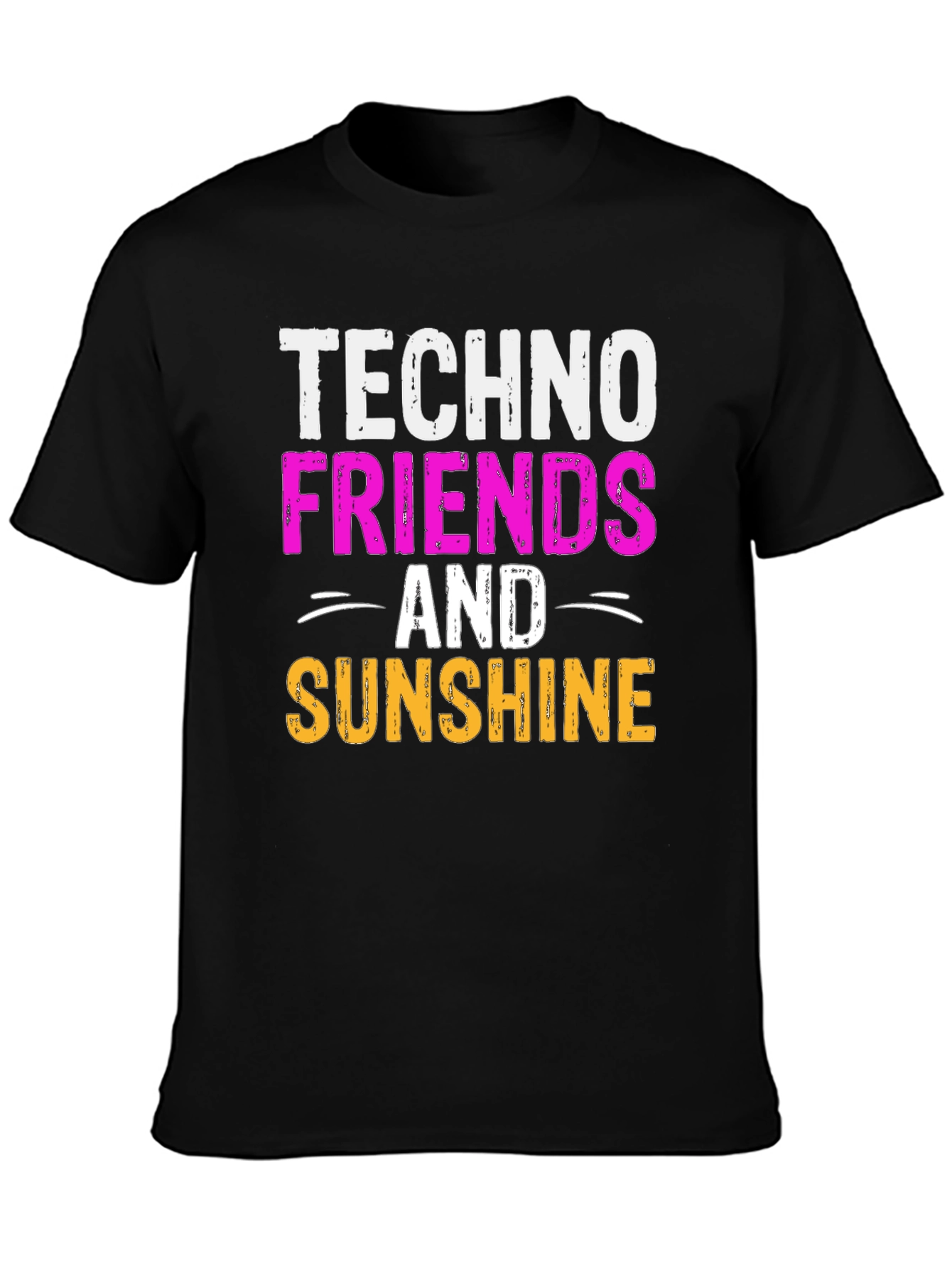 Techno Friends & Sunshine Graphic T-Shirt