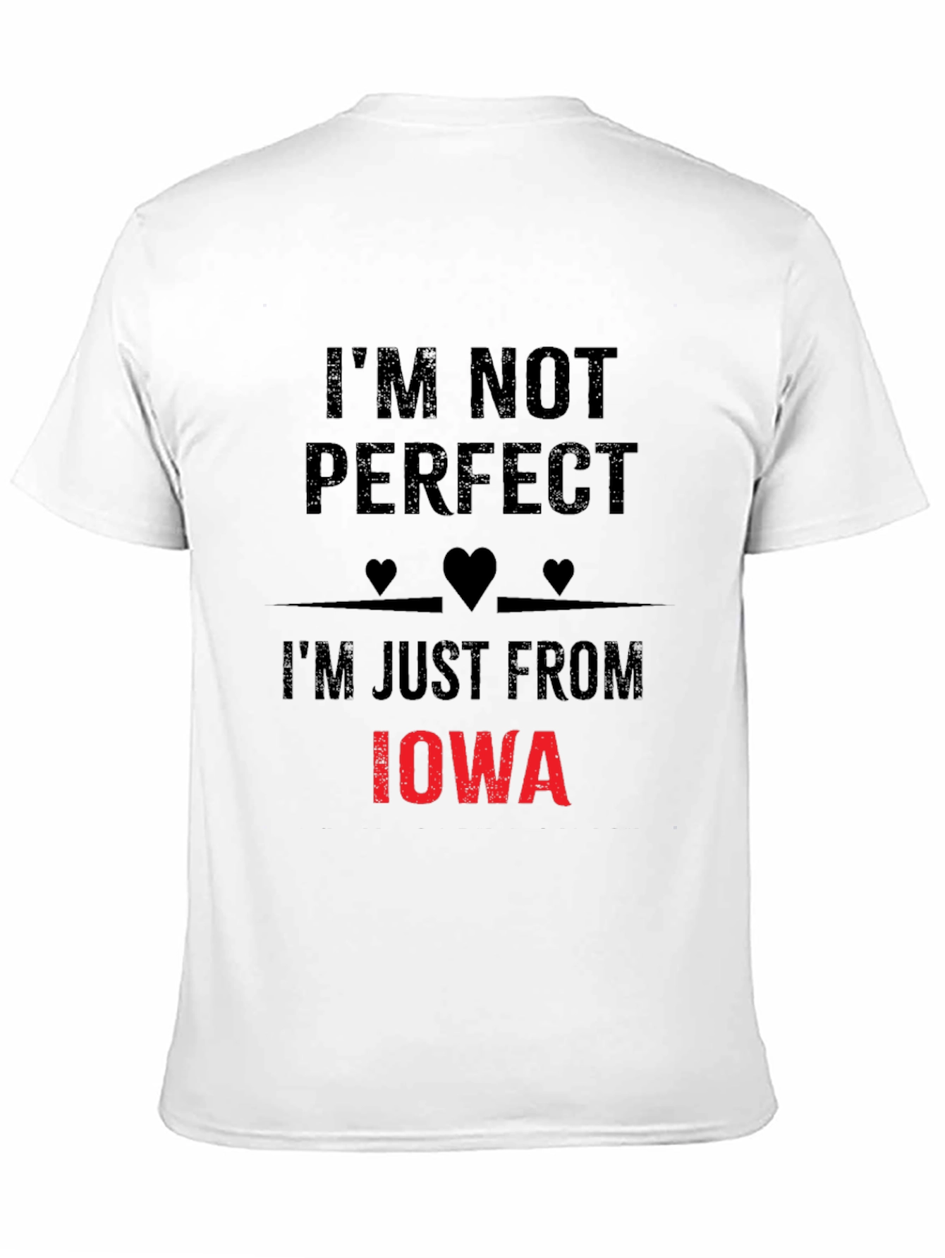 Im Not Perfect Im Just From Iowa Novelty T-Shirt
