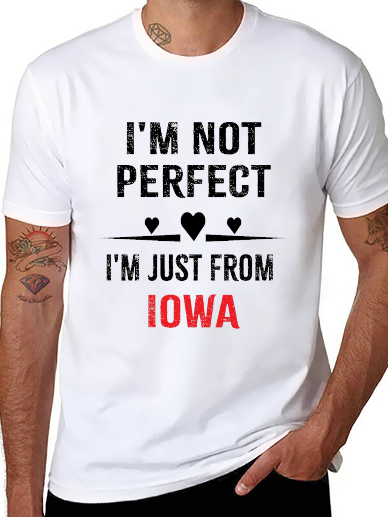 Im Not Perfect Im Just From Iowa Novelty T-Shirt