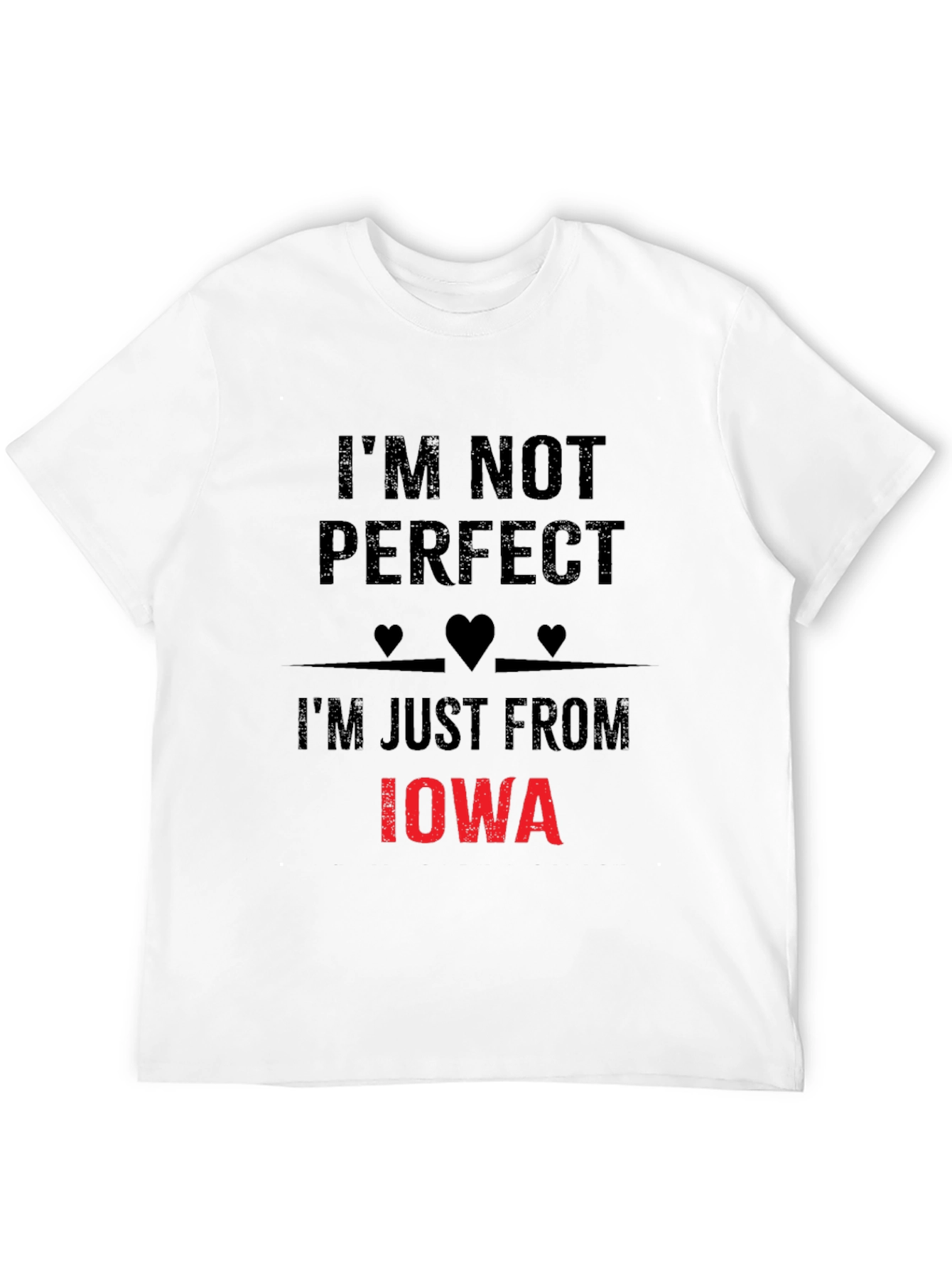 Im Not Perfect Im Just From Iowa Novelty T-Shirt