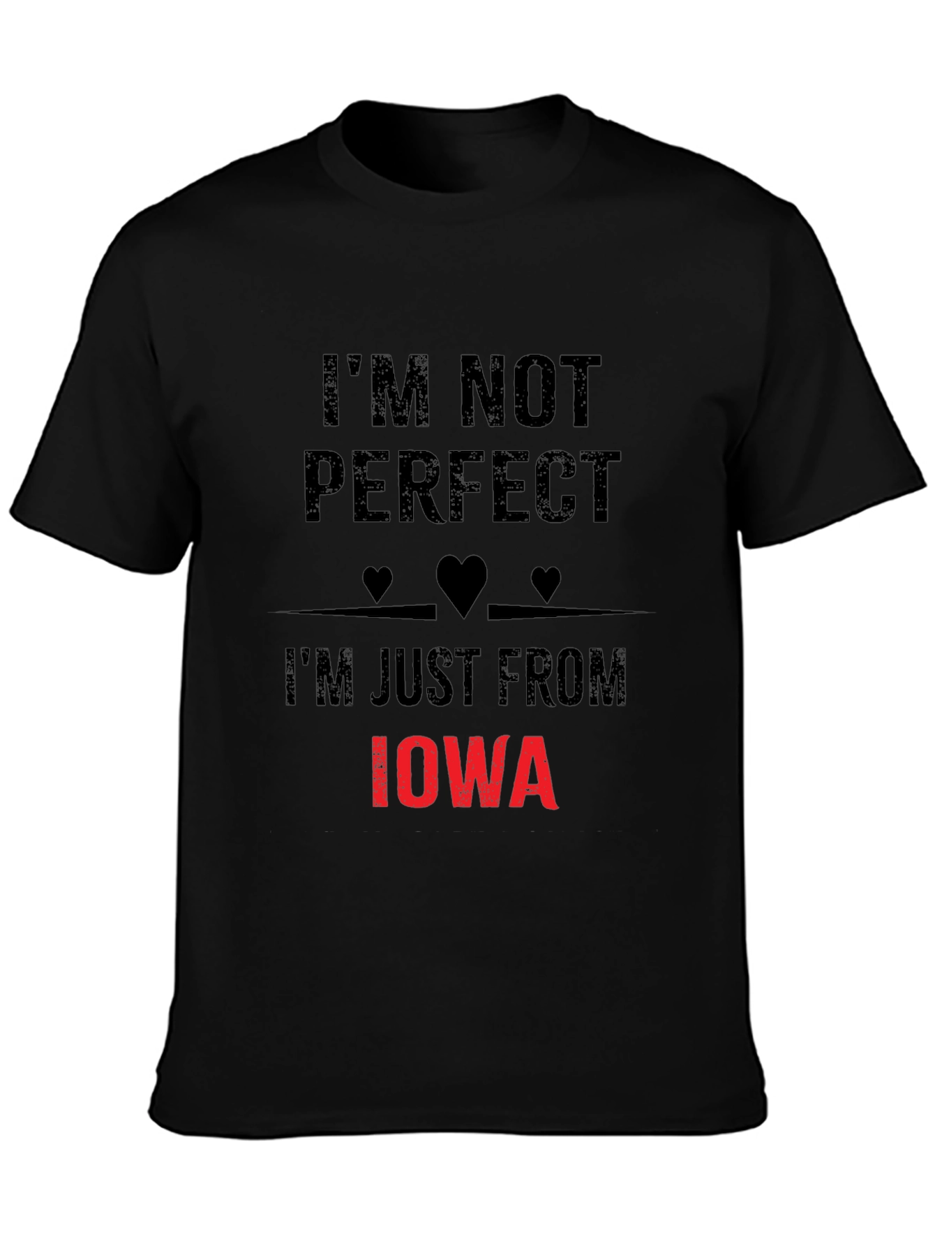Im Not Perfect Im Just From Iowa Novelty T-Shirt