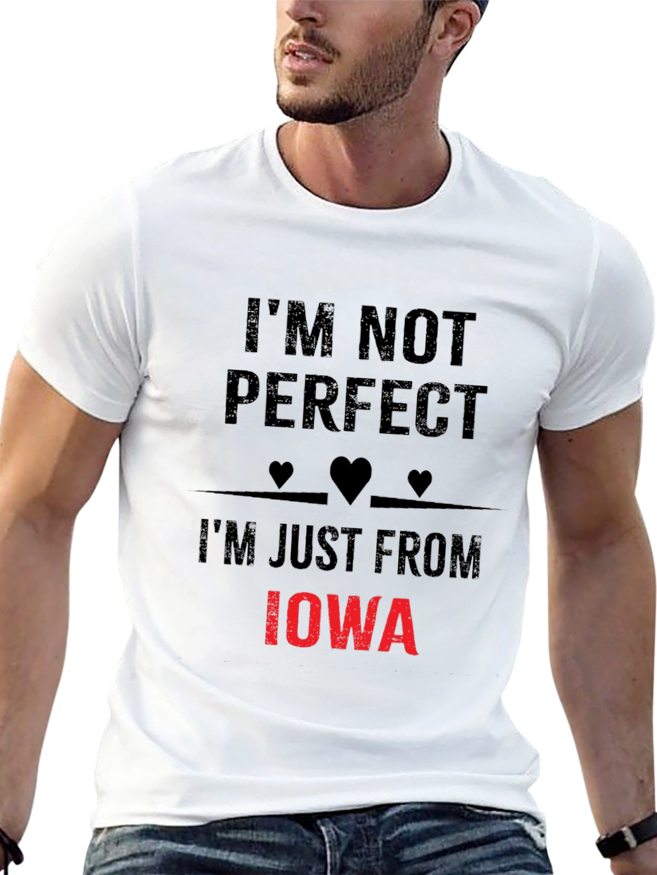 Im Not Perfect Im Just From Iowa Novelty T-Shirt