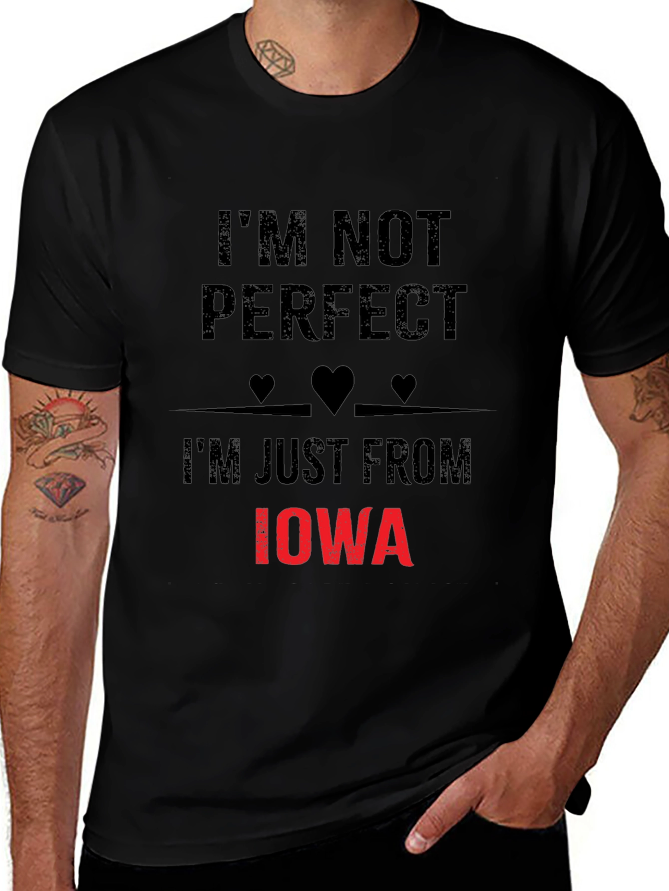 Im Not Perfect Im Just From Iowa Novelty T-Shirt