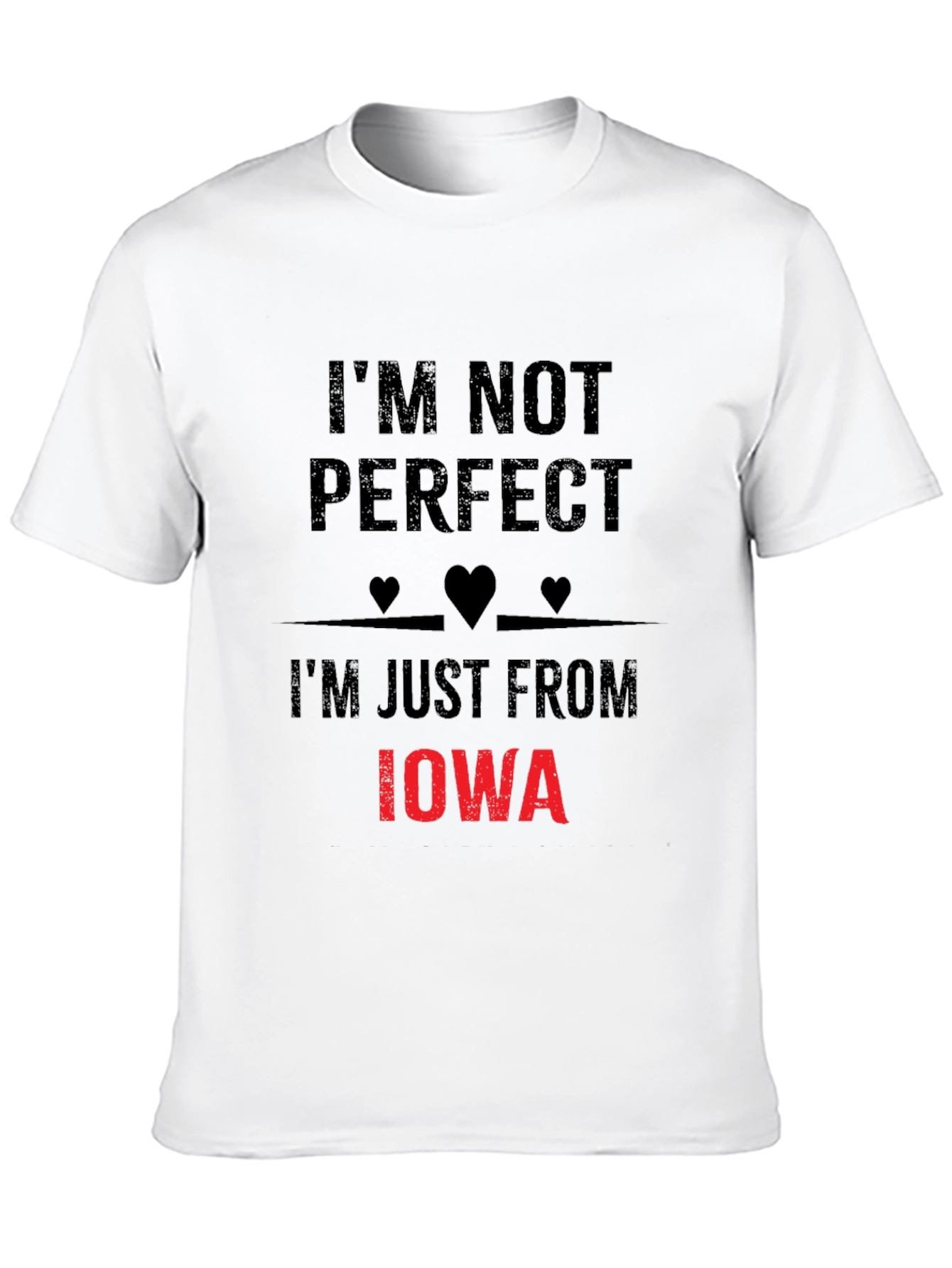 Im Not Perfect Im Just From Iowa Novelty T-Shirt