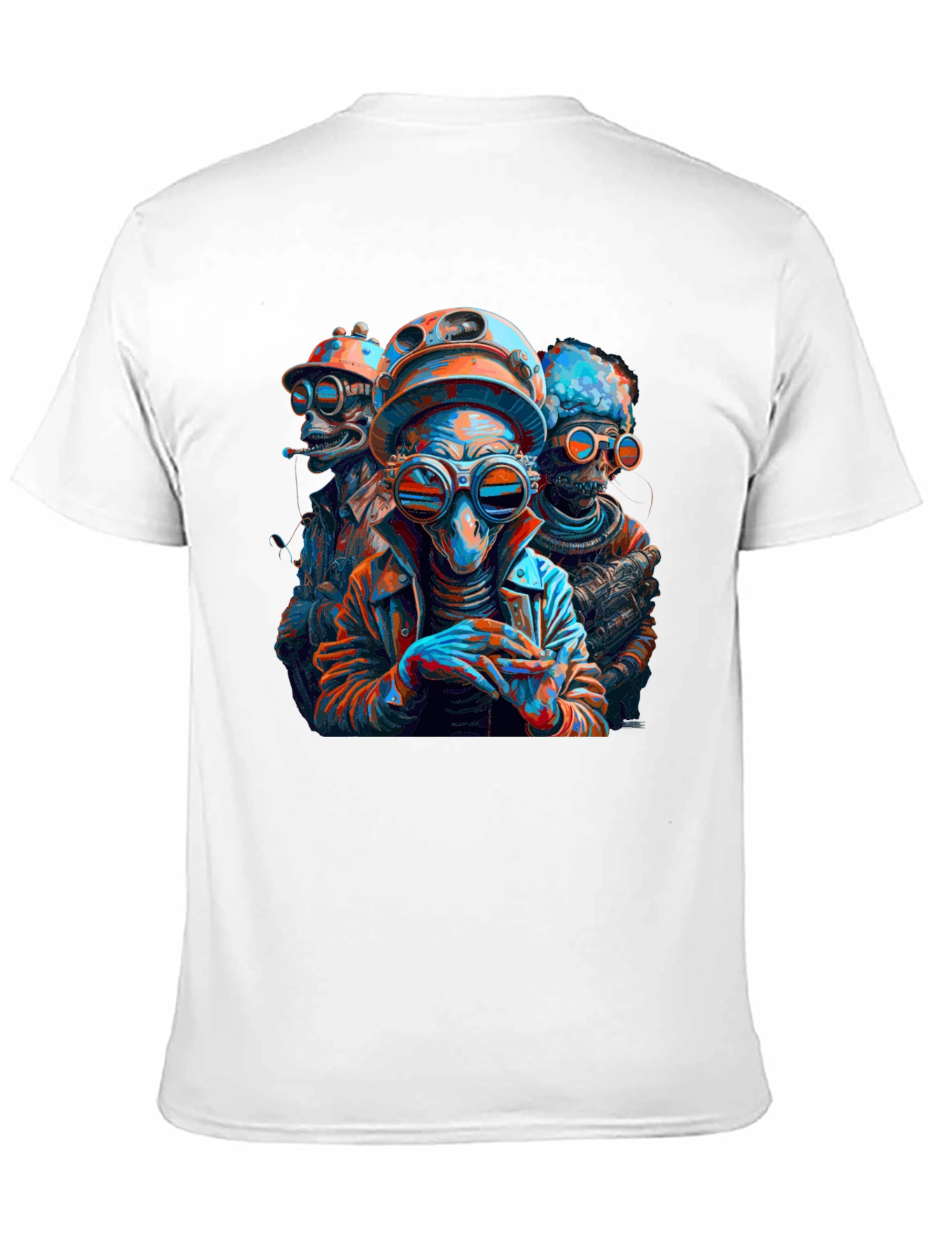 Steampunk Alien Crew Black T-Shirt
