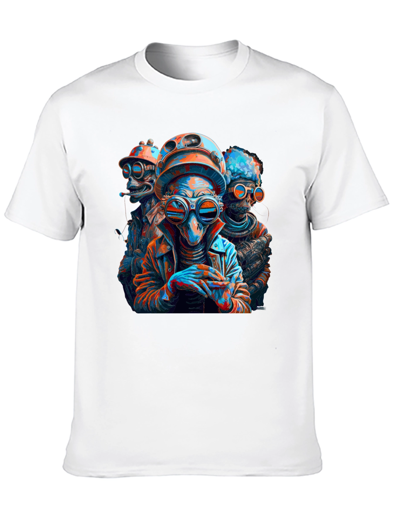 Steampunk Alien Crew Black T-Shirt