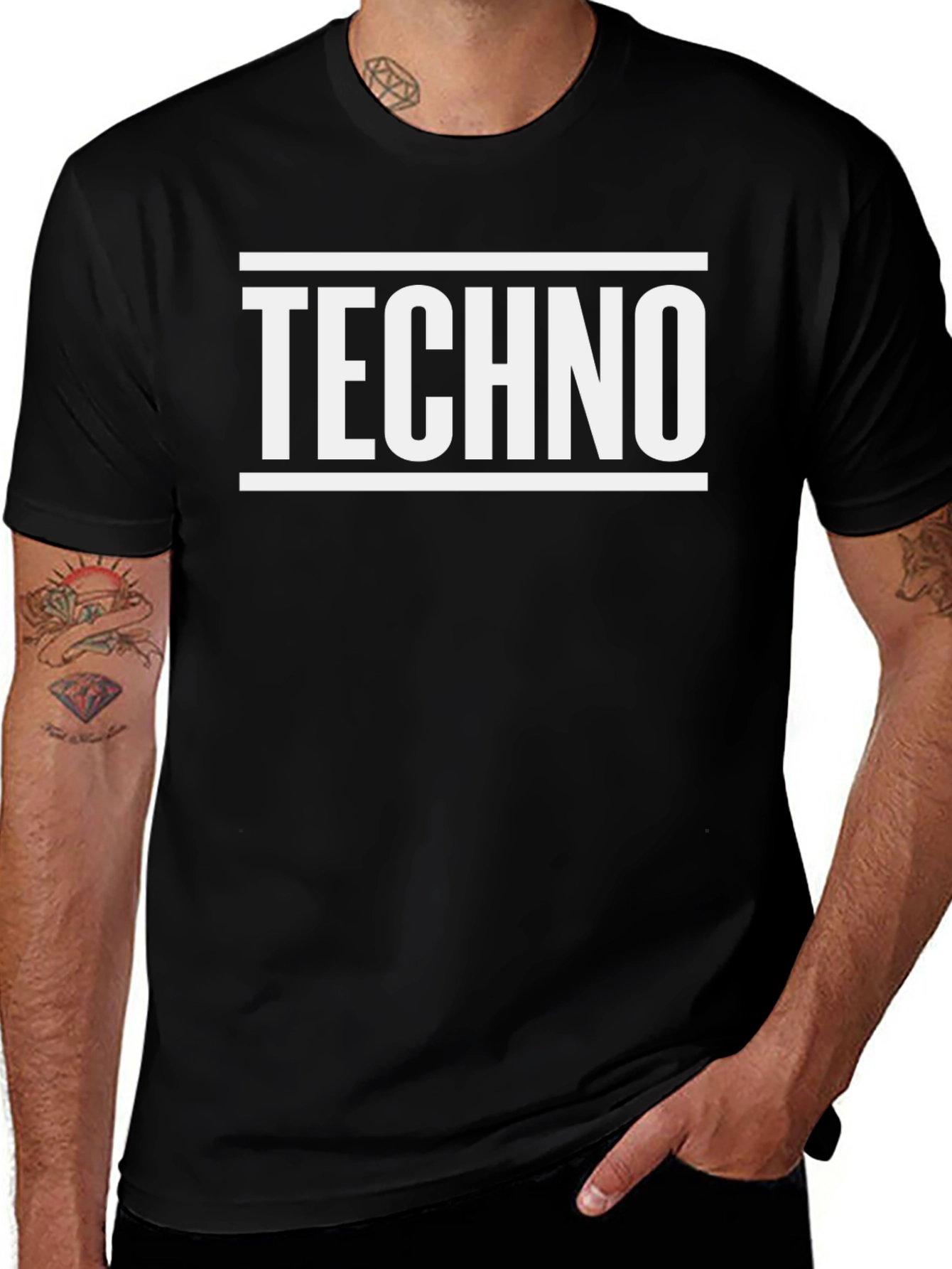 Techno Music T-Shirt - Stylish Black Tee