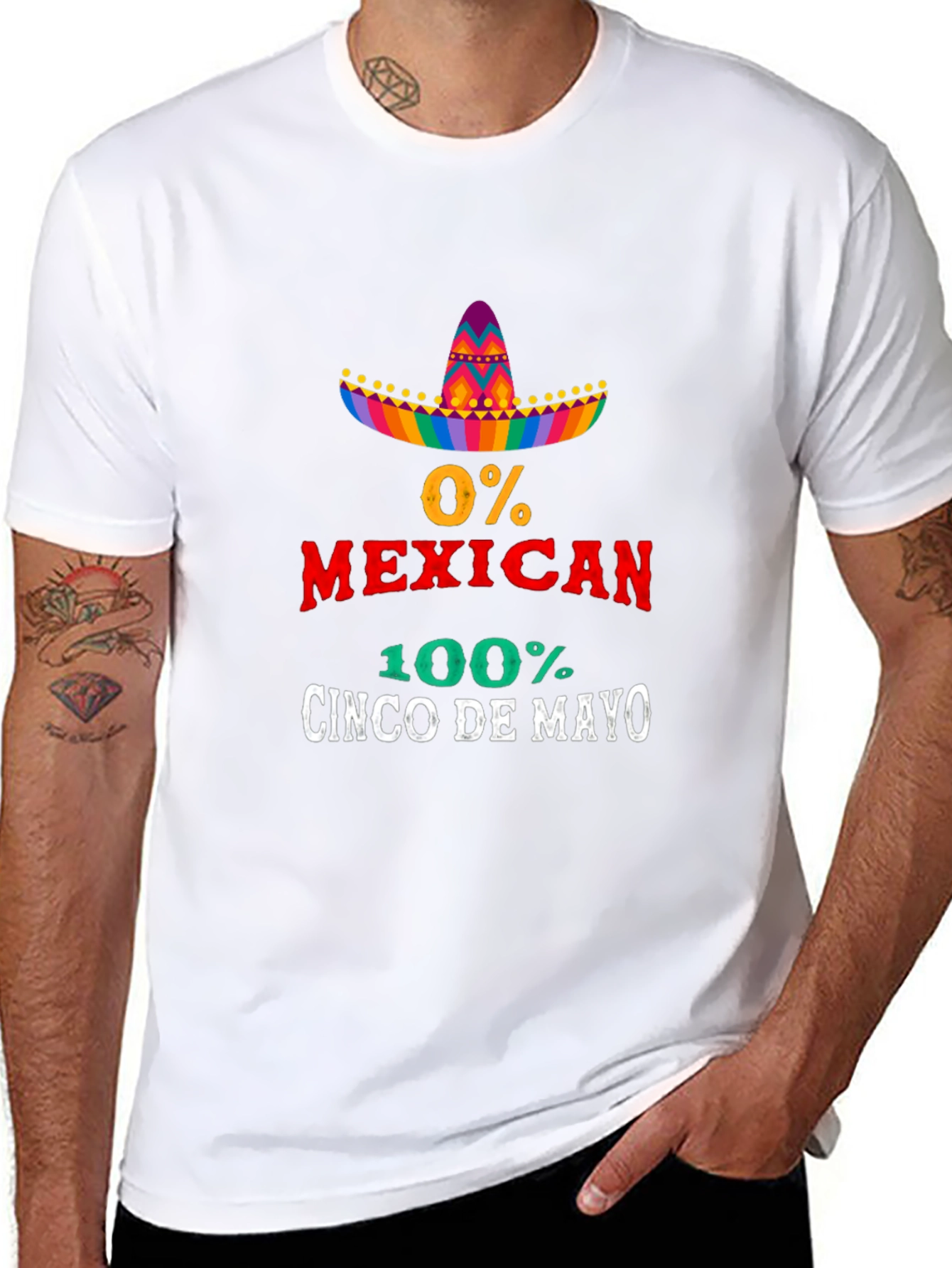 Funny Cinco De Mayo 0% Mexican T-Shirt