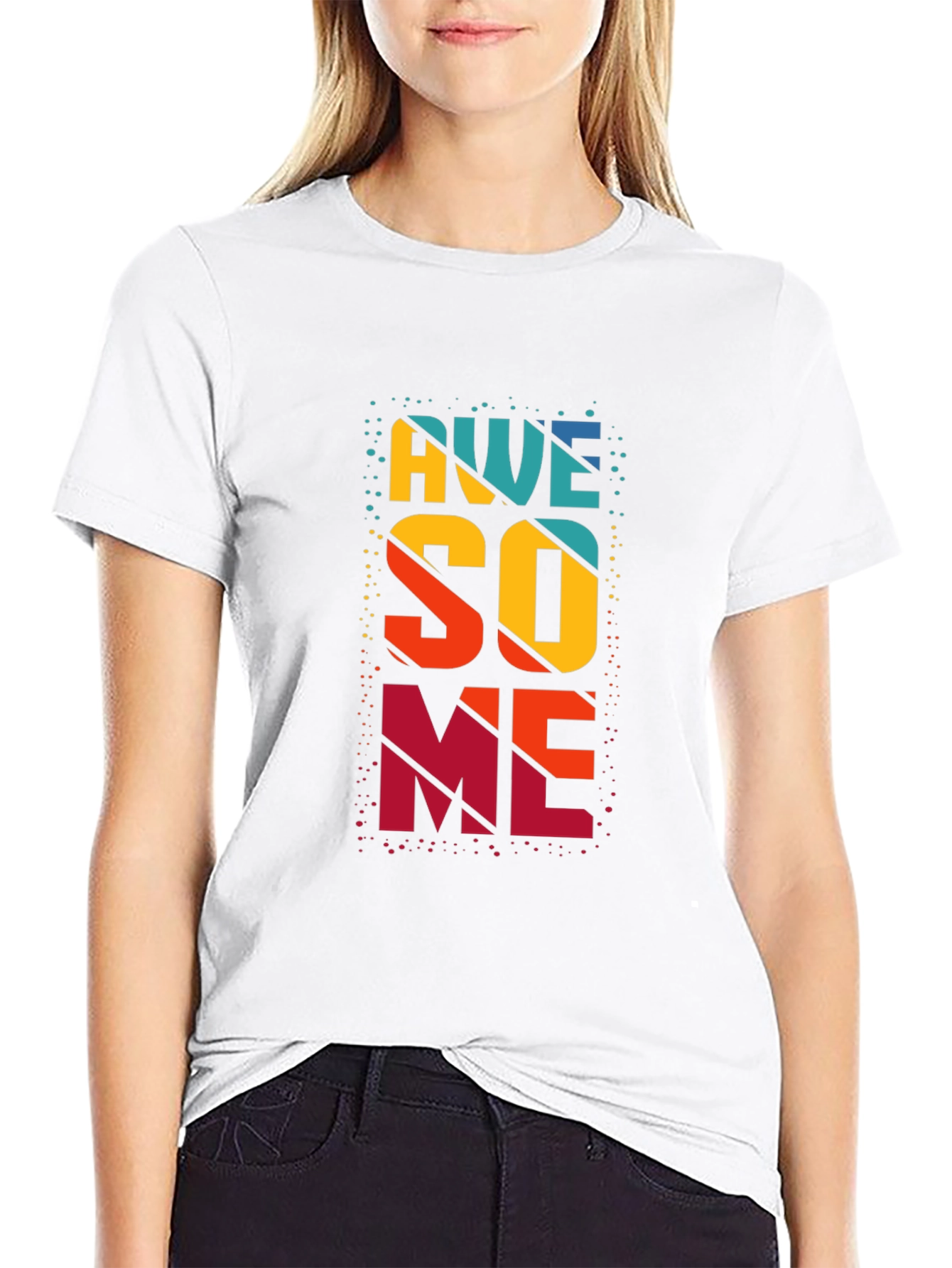 Awesome Graphic Print Black T-Shirt
