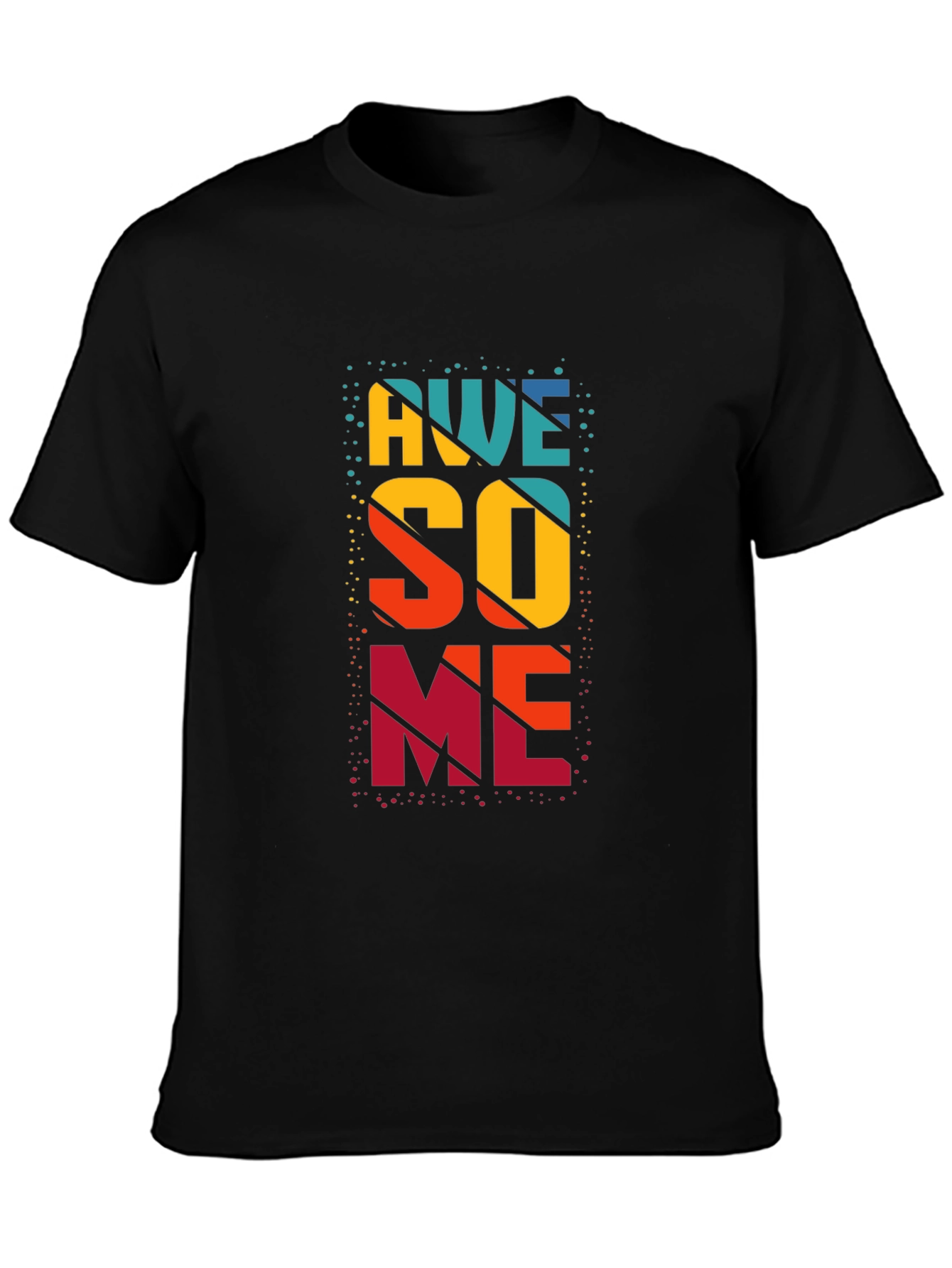 Awesome Graphic Print Black T-Shirt