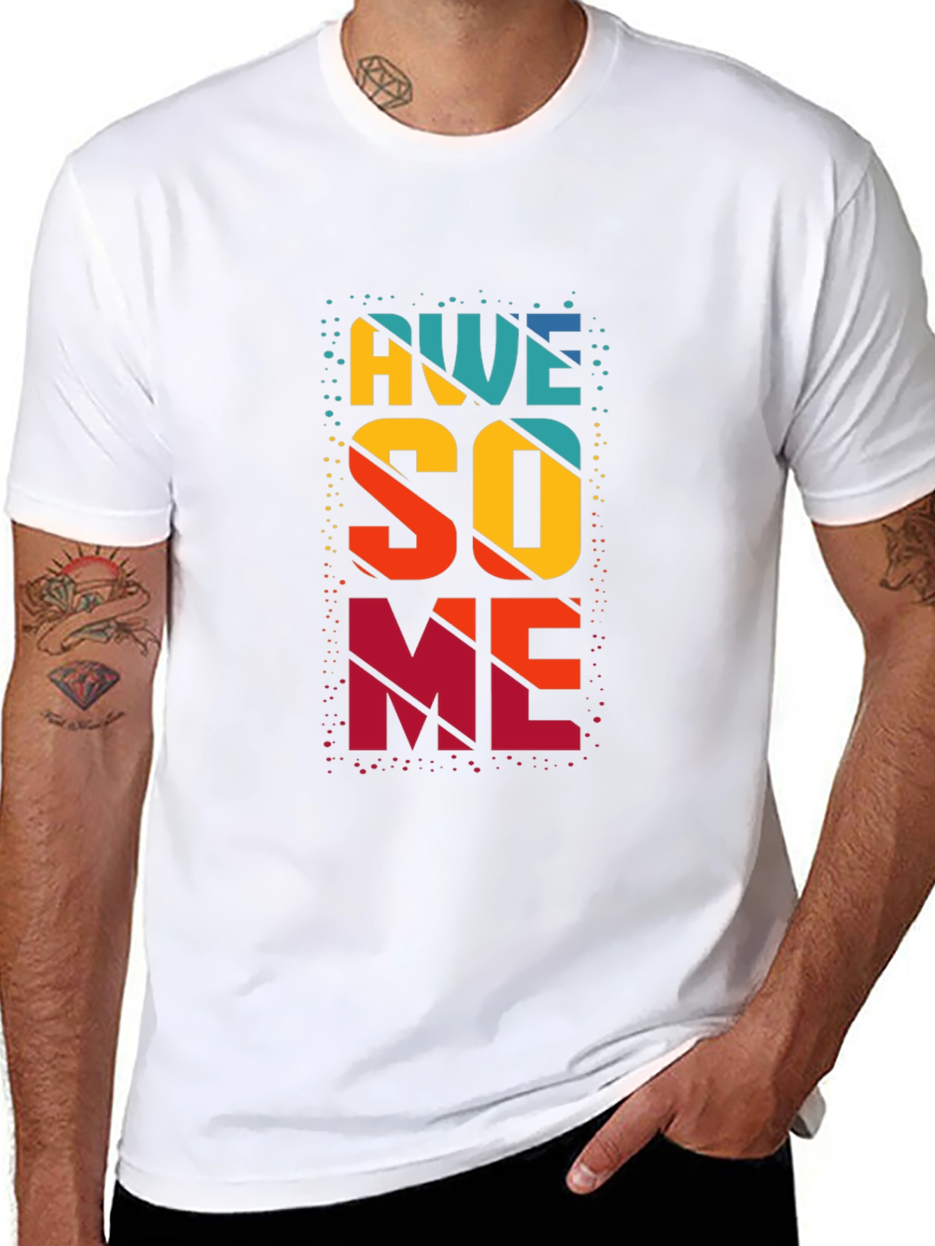 Awesome Graphic Print Black T-Shirt