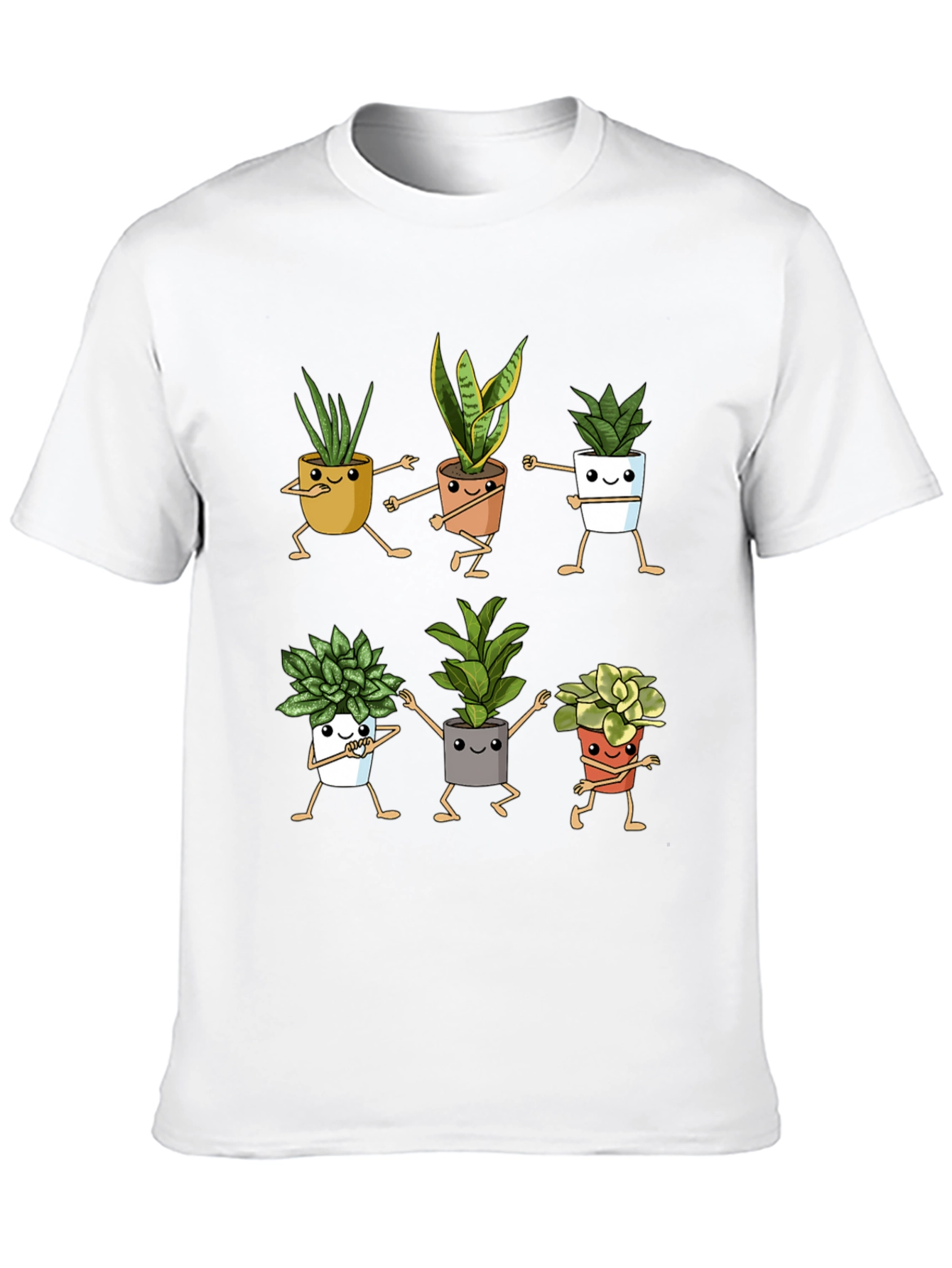 Dancing Plant Pots Black Graphic Tee