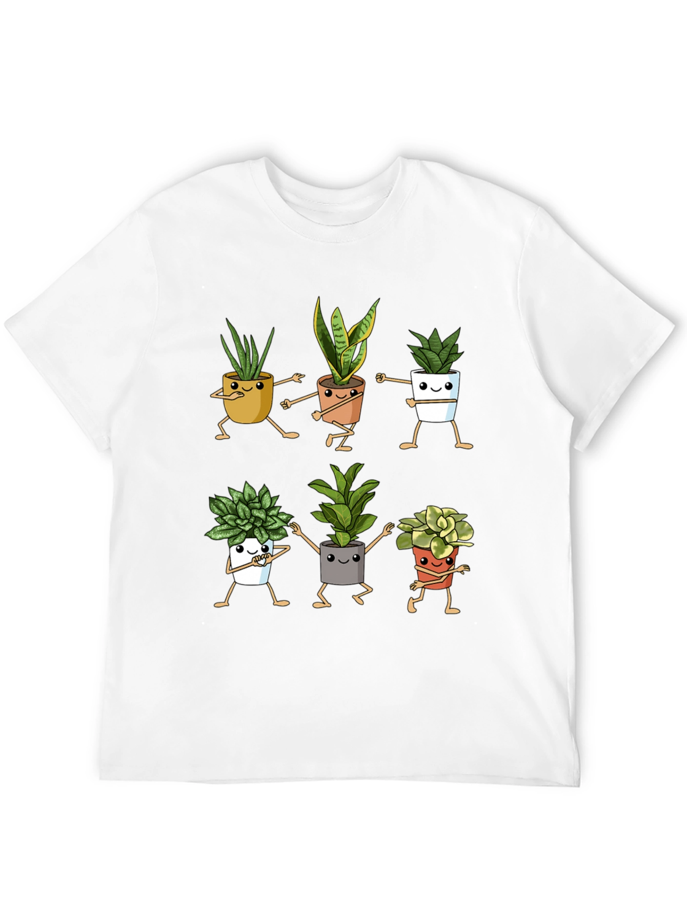 Dancing Plant Pots Black Graphic Tee