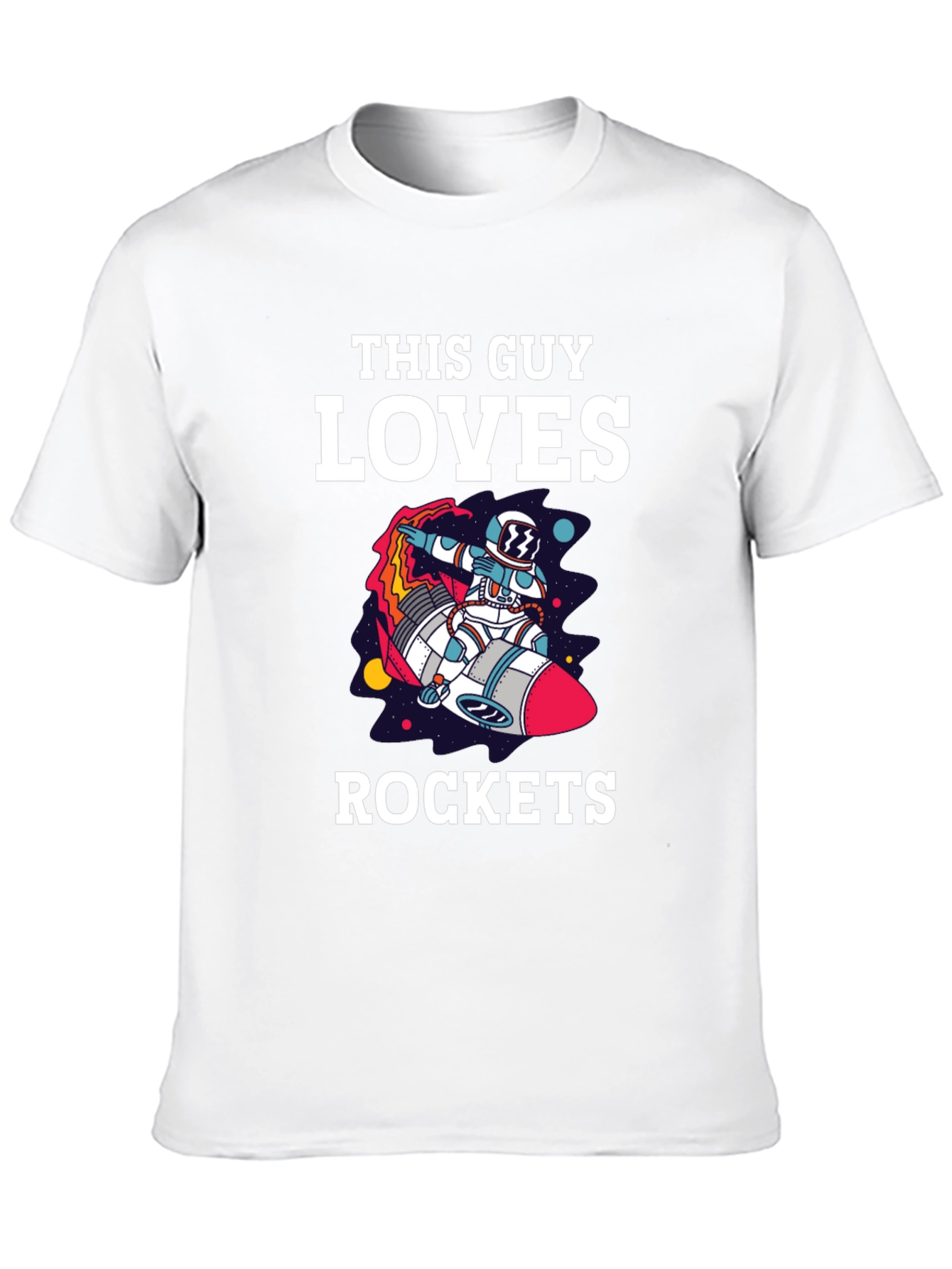 This Guy Loves Rockets Graphic T-Shirt