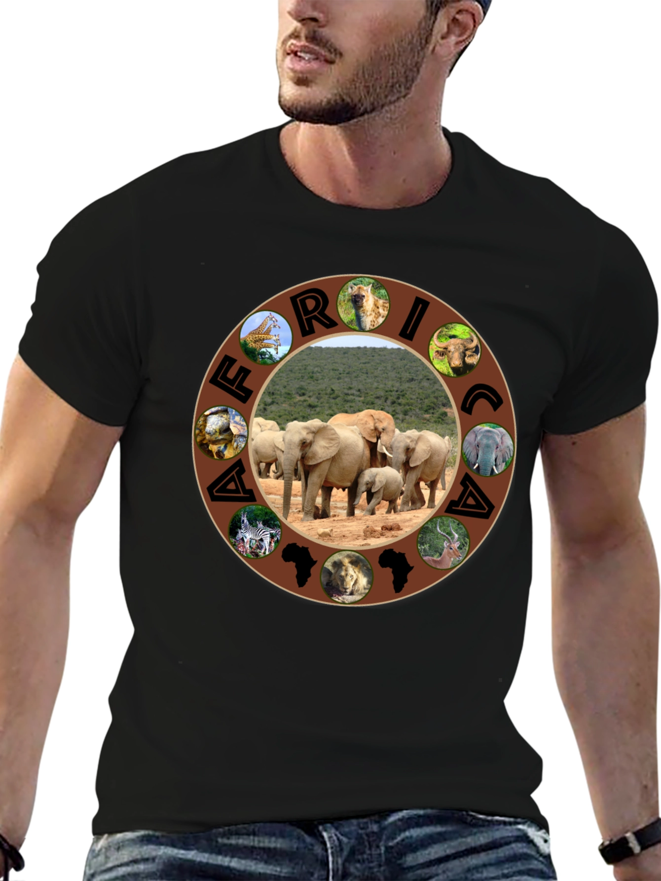 African Safari T-Shirt - Wildlife Design