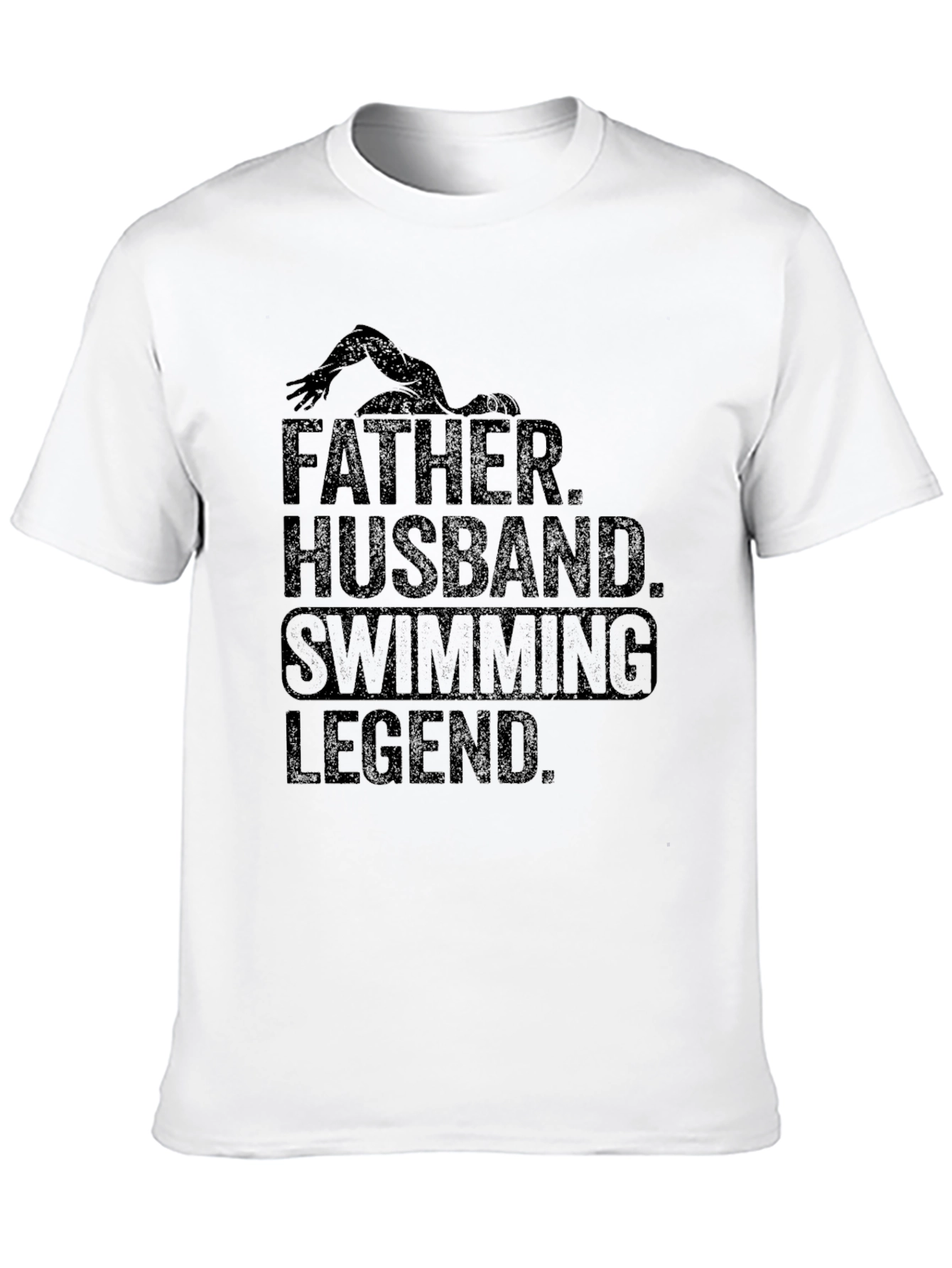 Father Husband Swimming Legend Graphic Tee