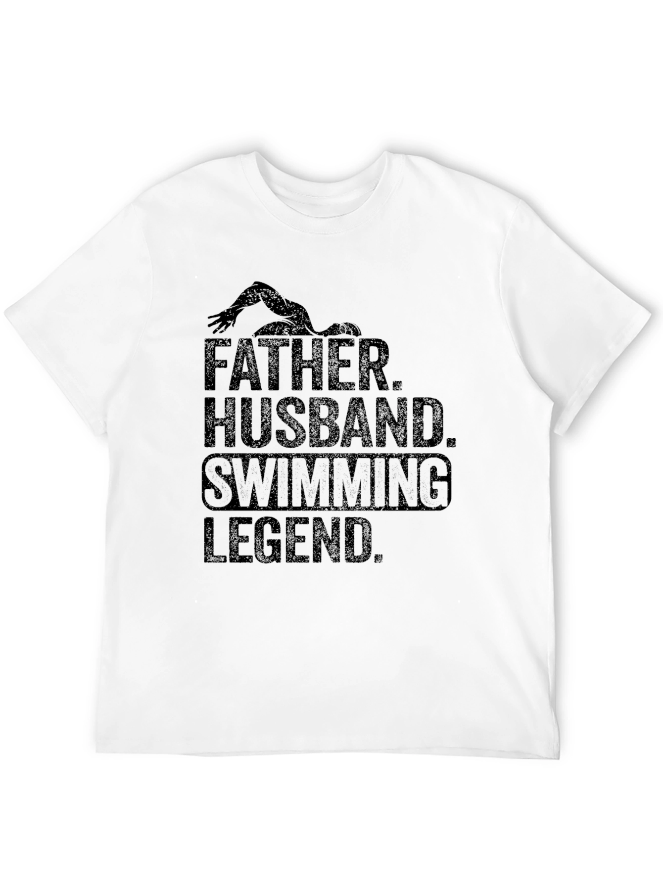 Father Husband Swimming Legend Graphic Tee