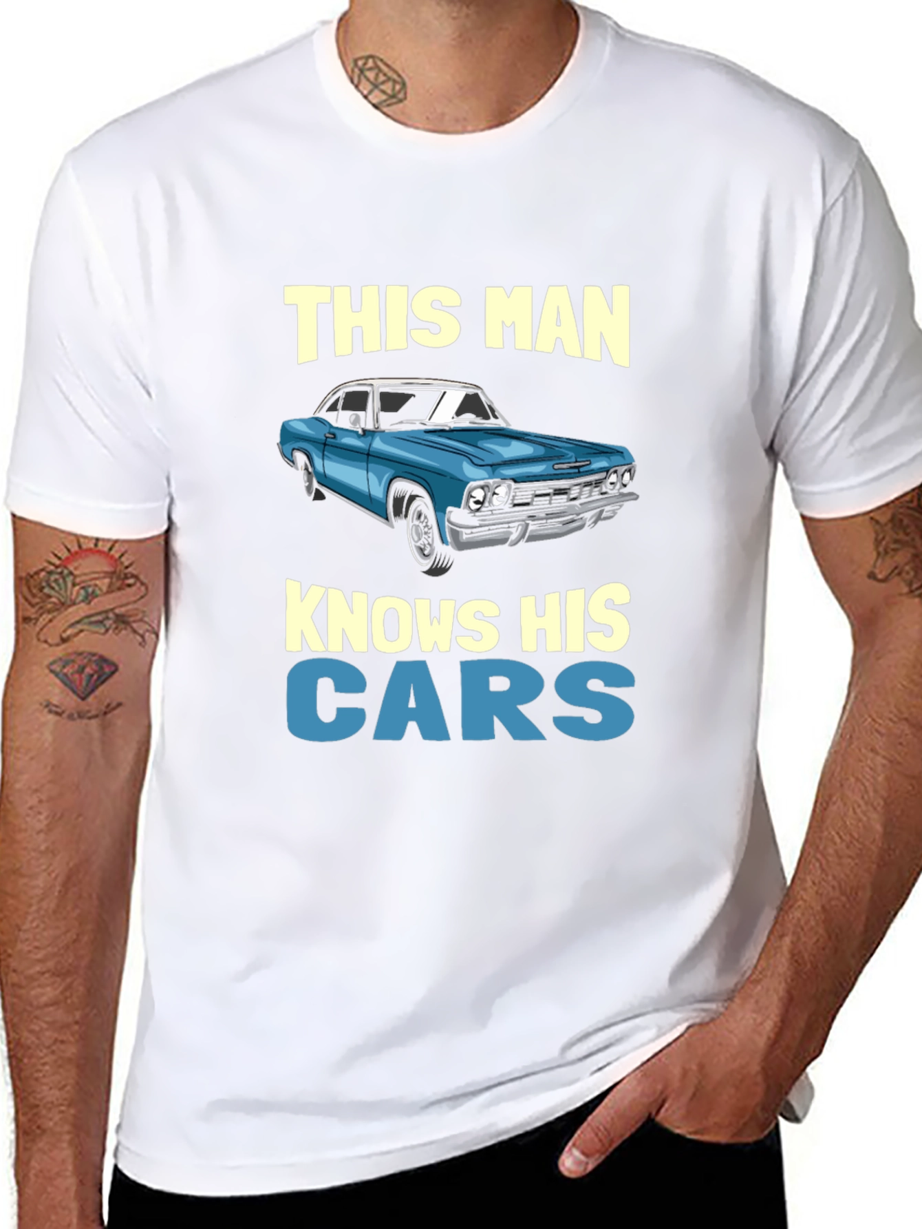 Knows His Cars Graphic T-Shirt