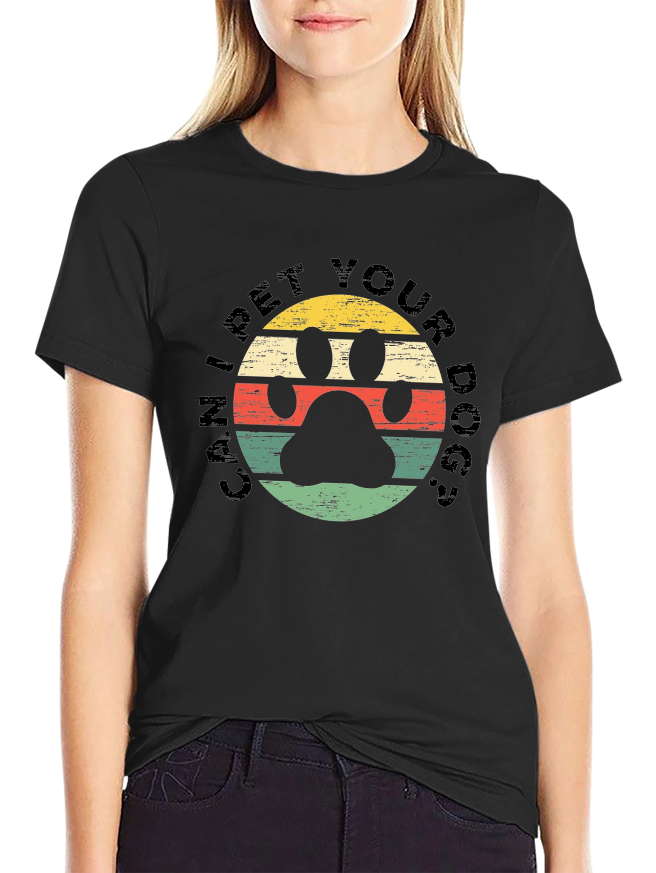 Can I Pet Your Dog? Black T-Shirt