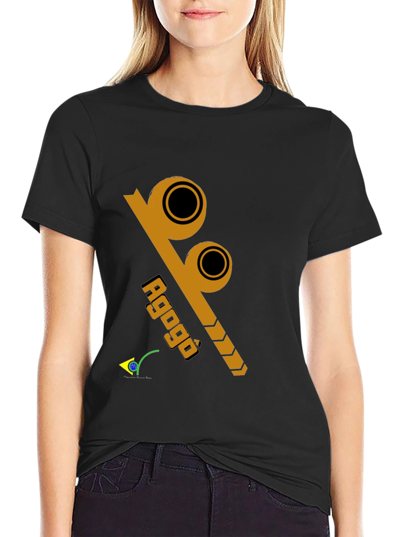 Agogô Percussion Instrument Black T-Shirt
