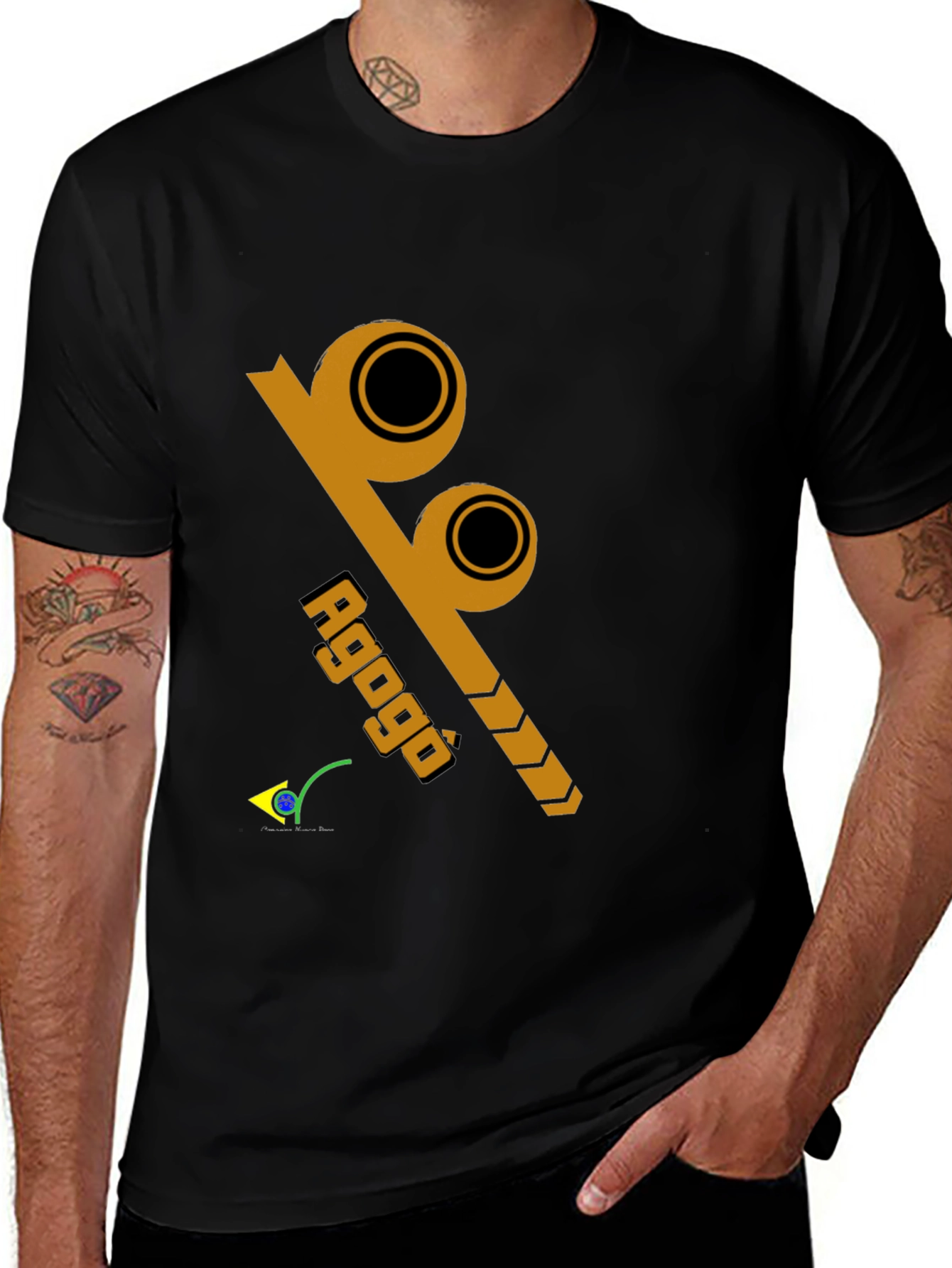 Agogô Percussion Instrument Black T-Shirt