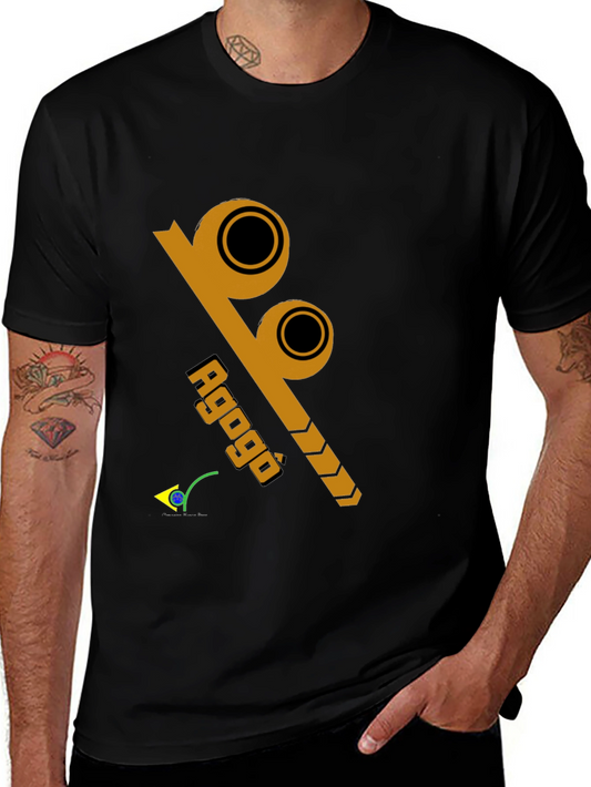Agogô Percussion Instrument Black T-Shirt
