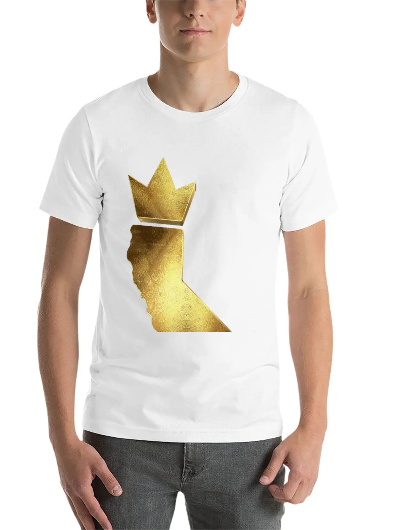 LA Golden California Map Unisex Casual T-Shirt – Clean Design For Daily Comfort